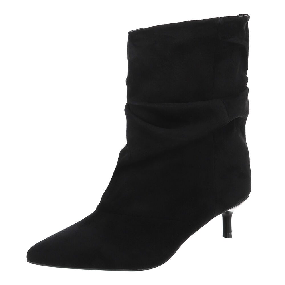 Ital-Design Damen Stiefelette mit spitzer Form und Absatz Stiefel (92667655) Pfennig-/Stilettoabsatz Stiefel in Schwarz