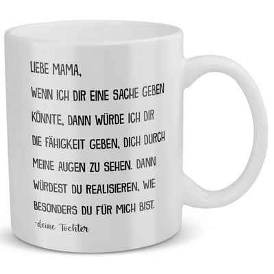 22Feels Tasse Mama Geschenk Muttertag von Tochter Mutter Geburtstag Kaffee Frauen, Keramik, Made in Germany, Spülmaschinenfest