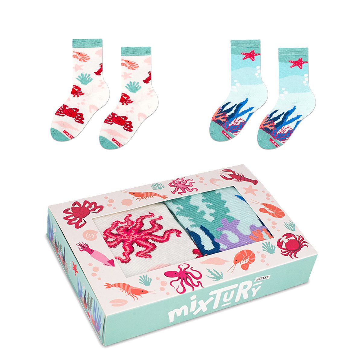 Freizeitsocken Lustige Socken mixTURY Box 2 Paar