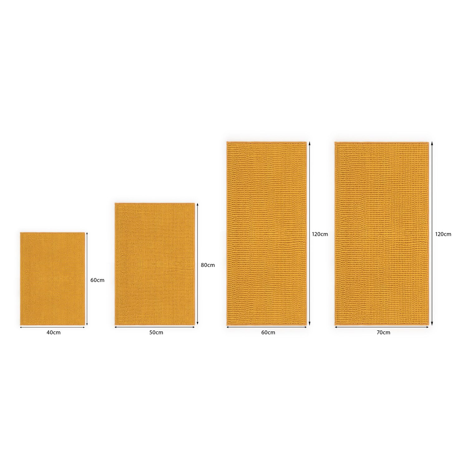 Blumtal Badematte Chenille weicher Badezimmerteppich, strapazierfähig, rutschfest, Polyester, Läufer, 40°C maschinenwaschbar