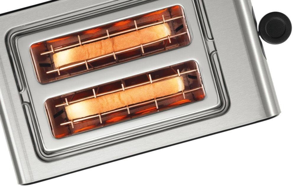 BOSCH Toaster TAT7203, 2 2 mit Scheiben, Flächenheizung 1050 Schlitze, W, für kurze