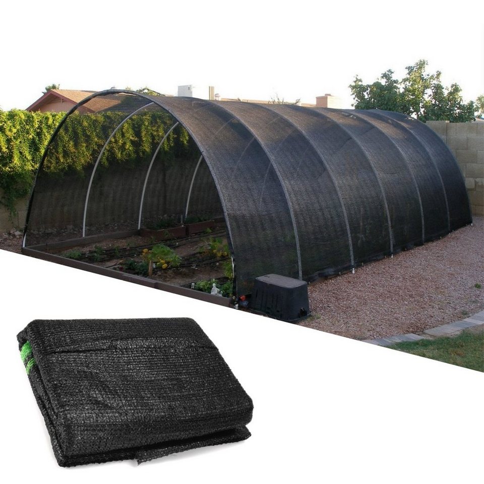 Insma Sonnensegel, (1-tlg), Gewächshausfolie Gartenfolie Schattierungsrate  50% Schwarzes Schattennetz Isoliernetz Sonnenschutznetz 2x6M für
