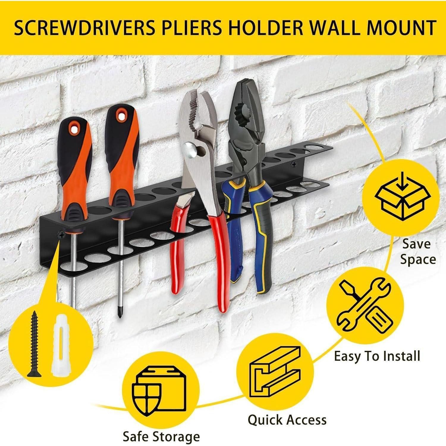 LuxusKollektion Werkzeughalter Werkzeughalter Wand 14 Löcher für Schraubendreher und Zangen