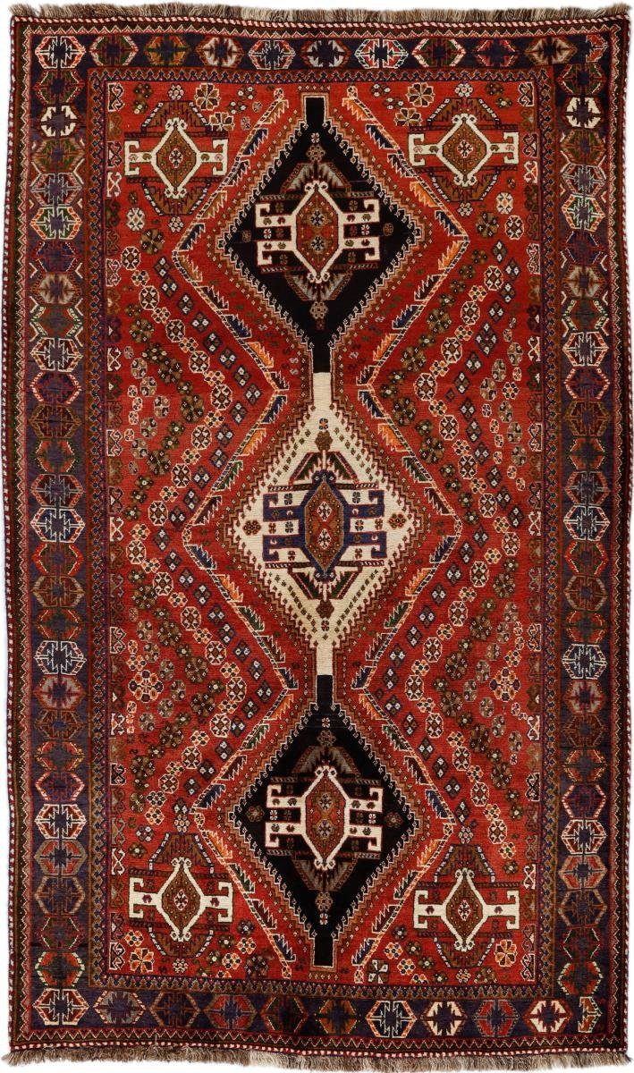 Orientteppich Shiraz 149x267 Handgeknüpfter Orientteppich / Perserteppich, Nain Trading, rechteckig, Höhe: 10 mm