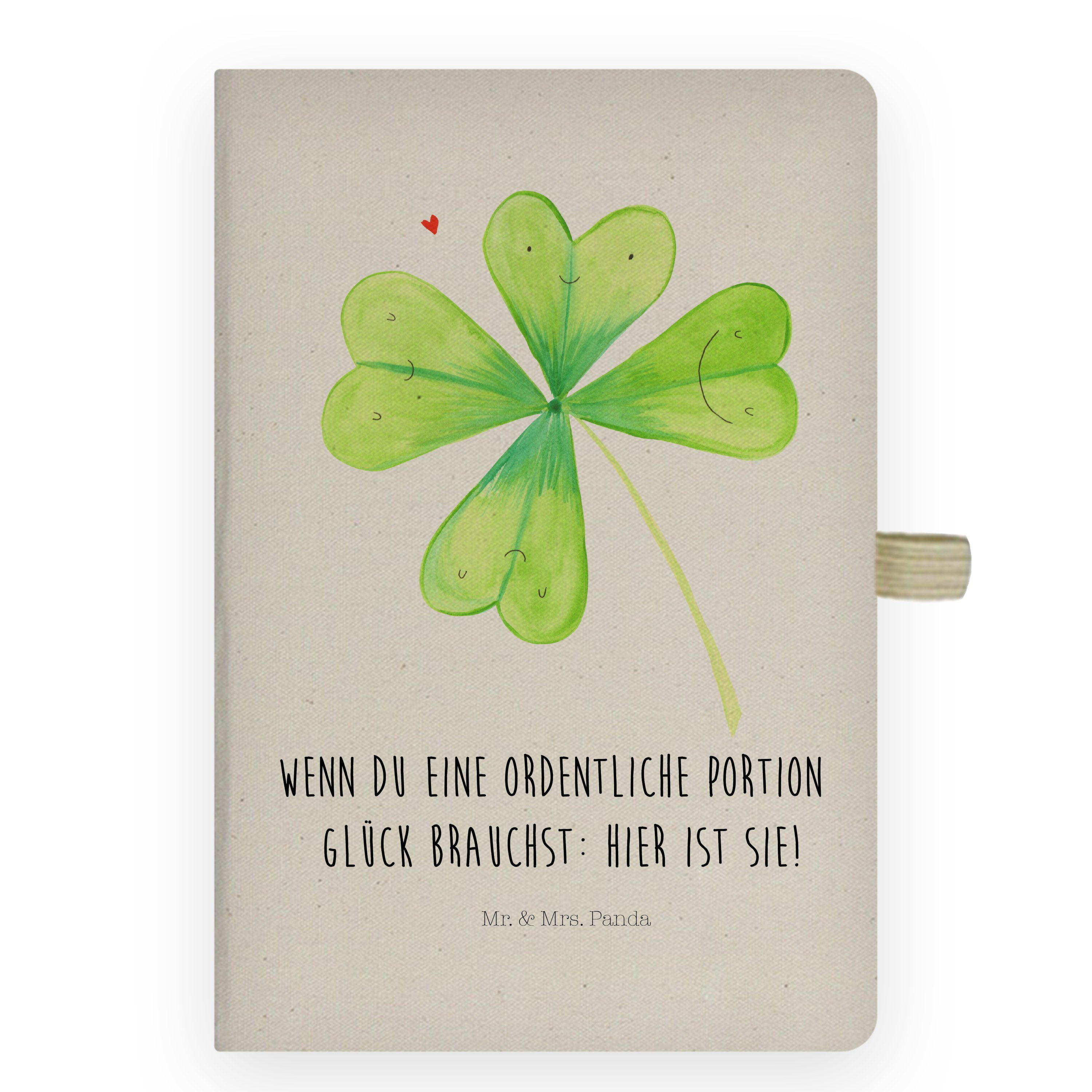 Mr. & Mrs. Panda Notizbuch Blume Kleeblatt, notizbuch, Transparent, Umzug, Kladde, notizbuch, Ne Mr. & Mrs. Panda, Motivation Adressbuch Glücksbringer