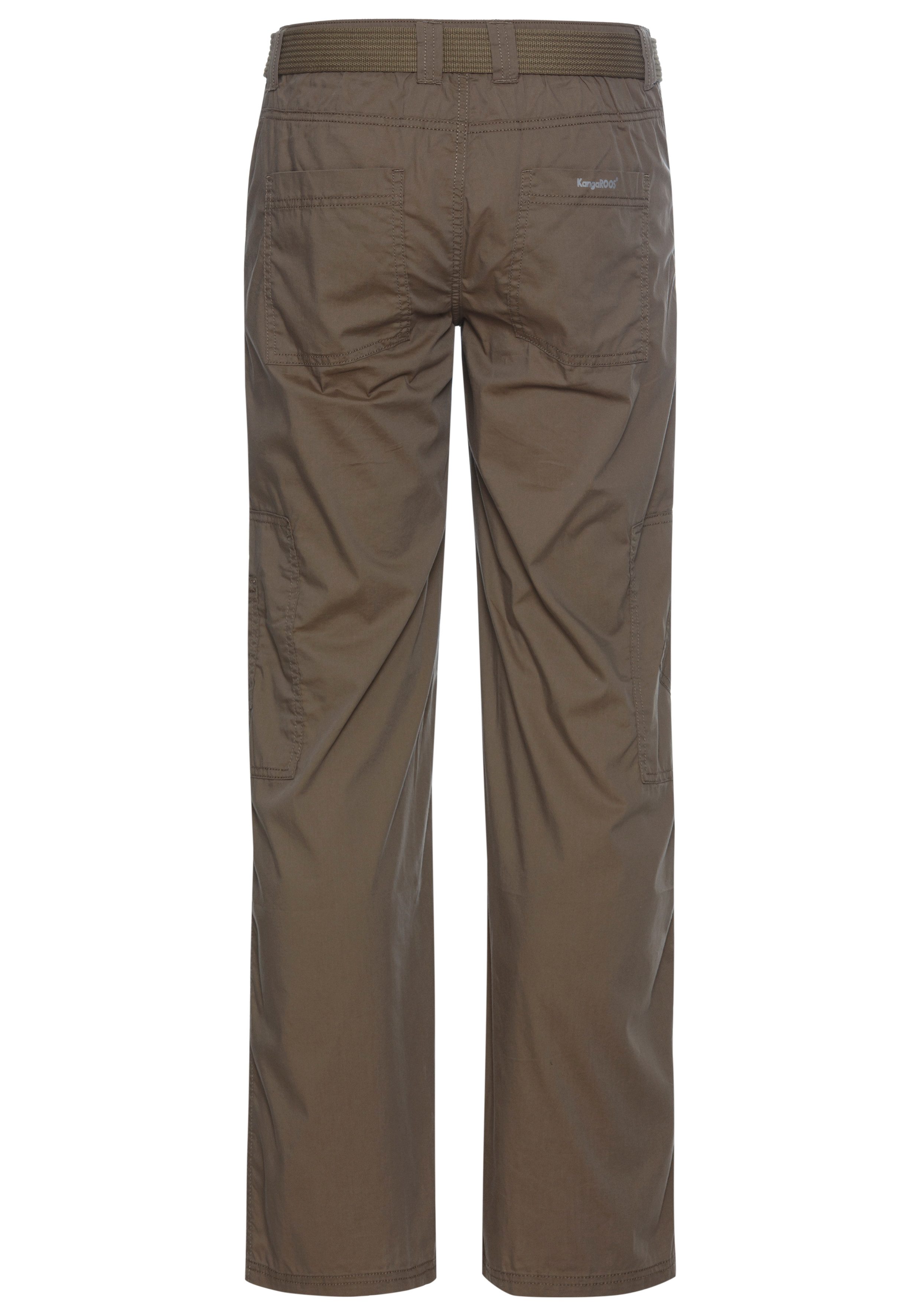 KangaROOS Cargohose (2-tlg., mit abnehmbarem Gürtel) mit besonderem Taschen-Design