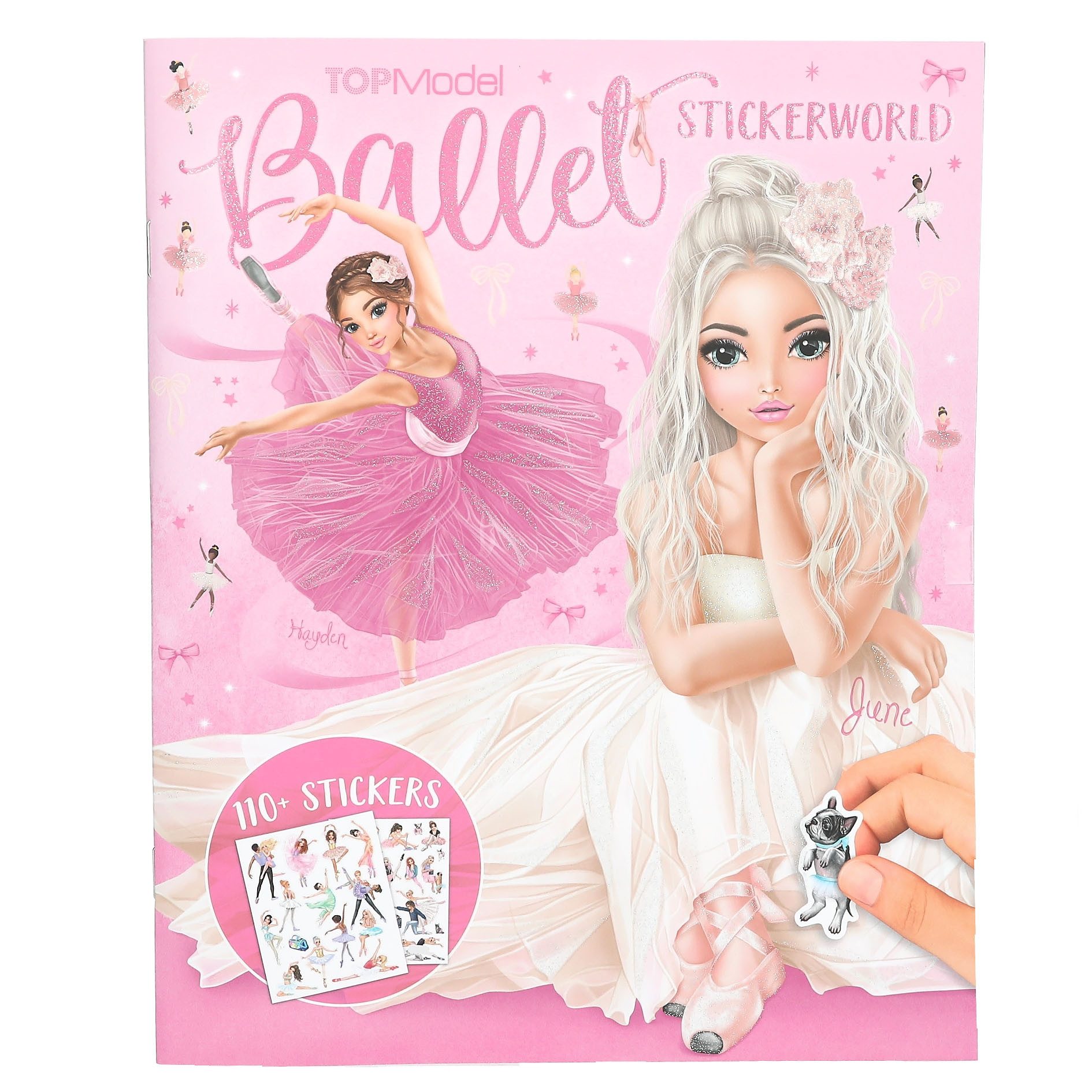 Depesche Schmuckset TOPModel Stickerworld Ballet Stickerbuch mit 20 Hintergrundseiten, Inkl. 3 Doppelseiten Kleidungs- und Accessoire-Aufkleber