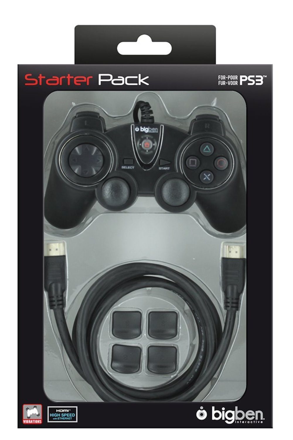 BigBen Starter Pack Controller für Sony PS3 Controller (Set für Sony PS3 Konsole)