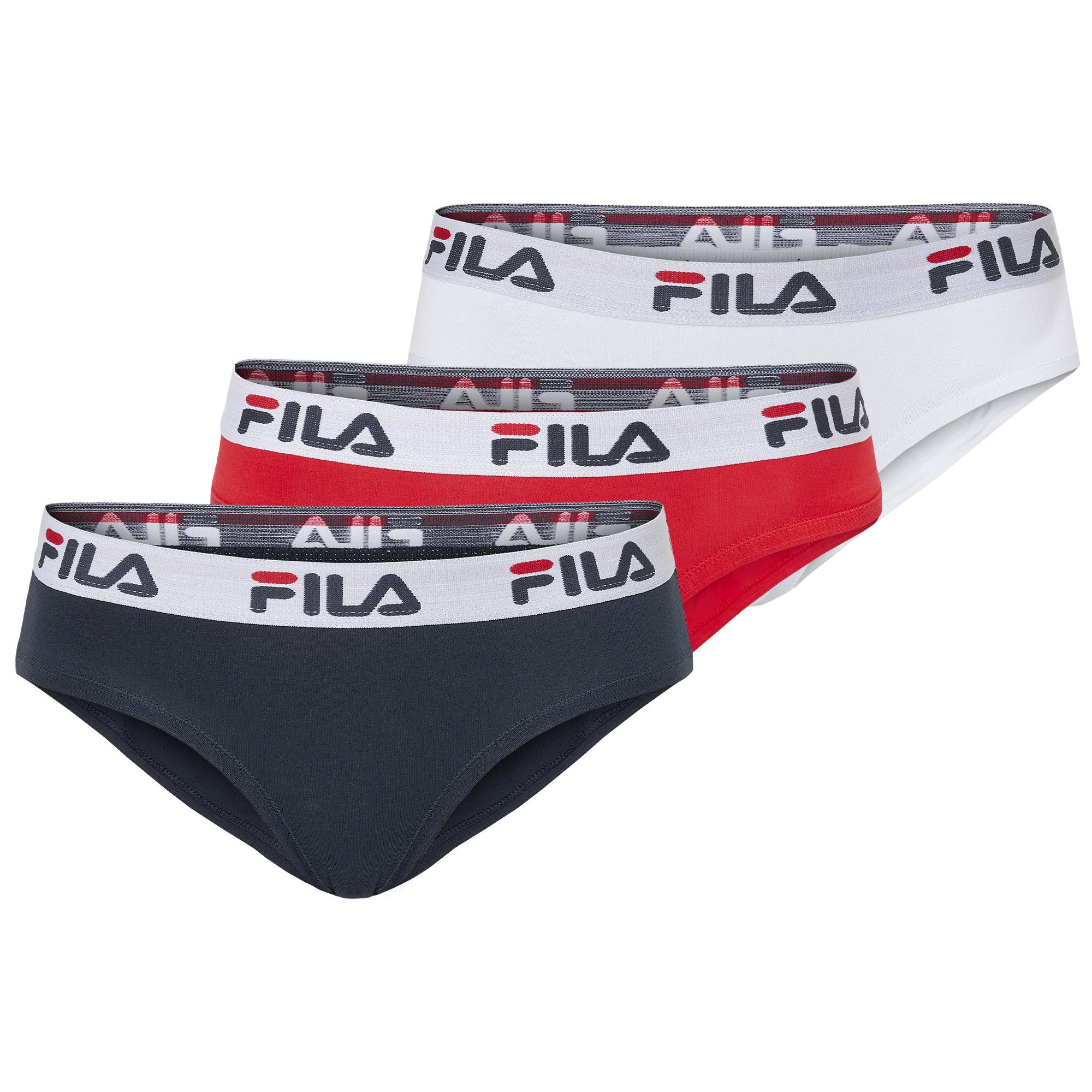 Fila Slip WOMAN BRIEF (3er Pack) mit elastischem Logobund