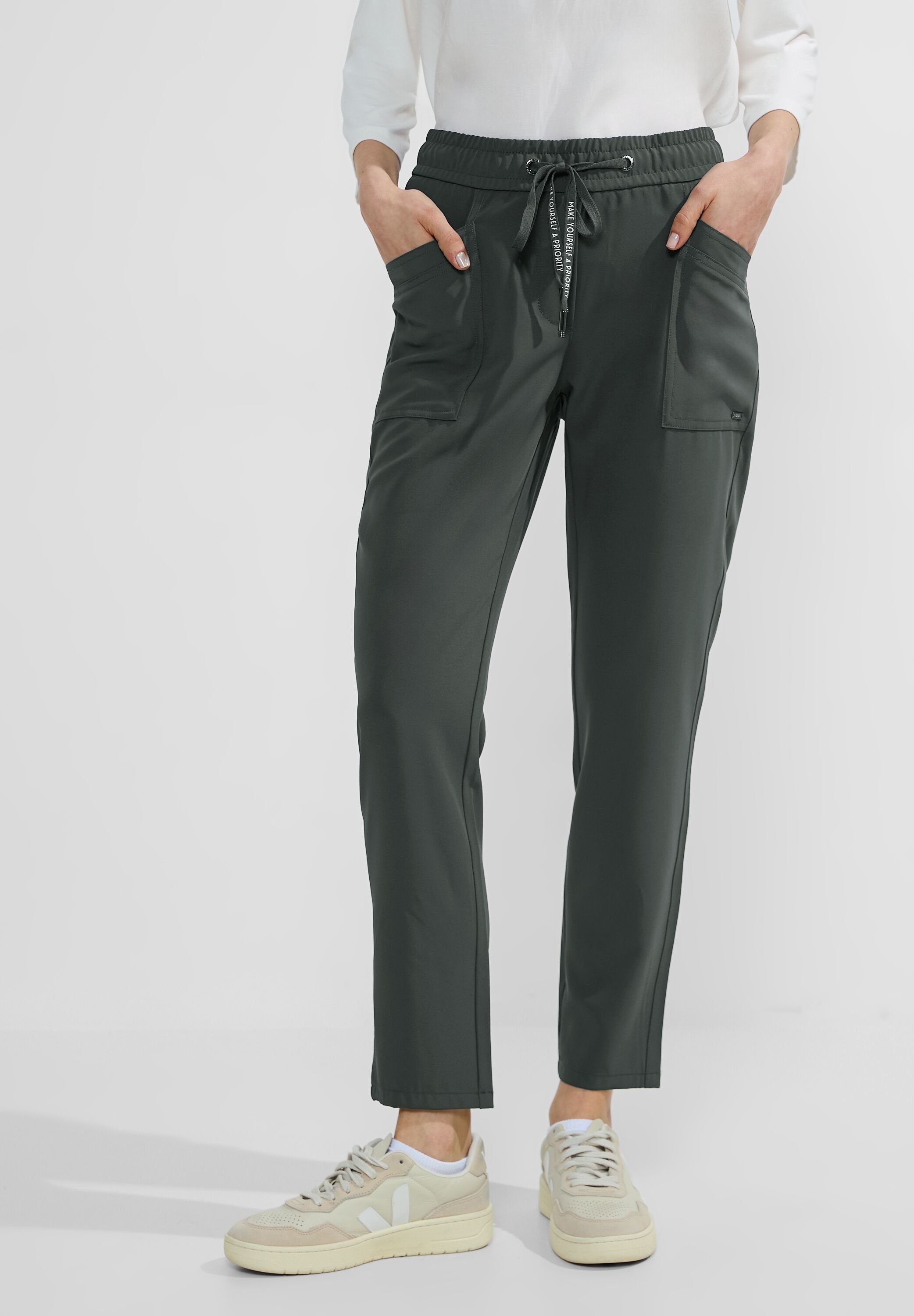Cecil Stoffhose softer Materialmix