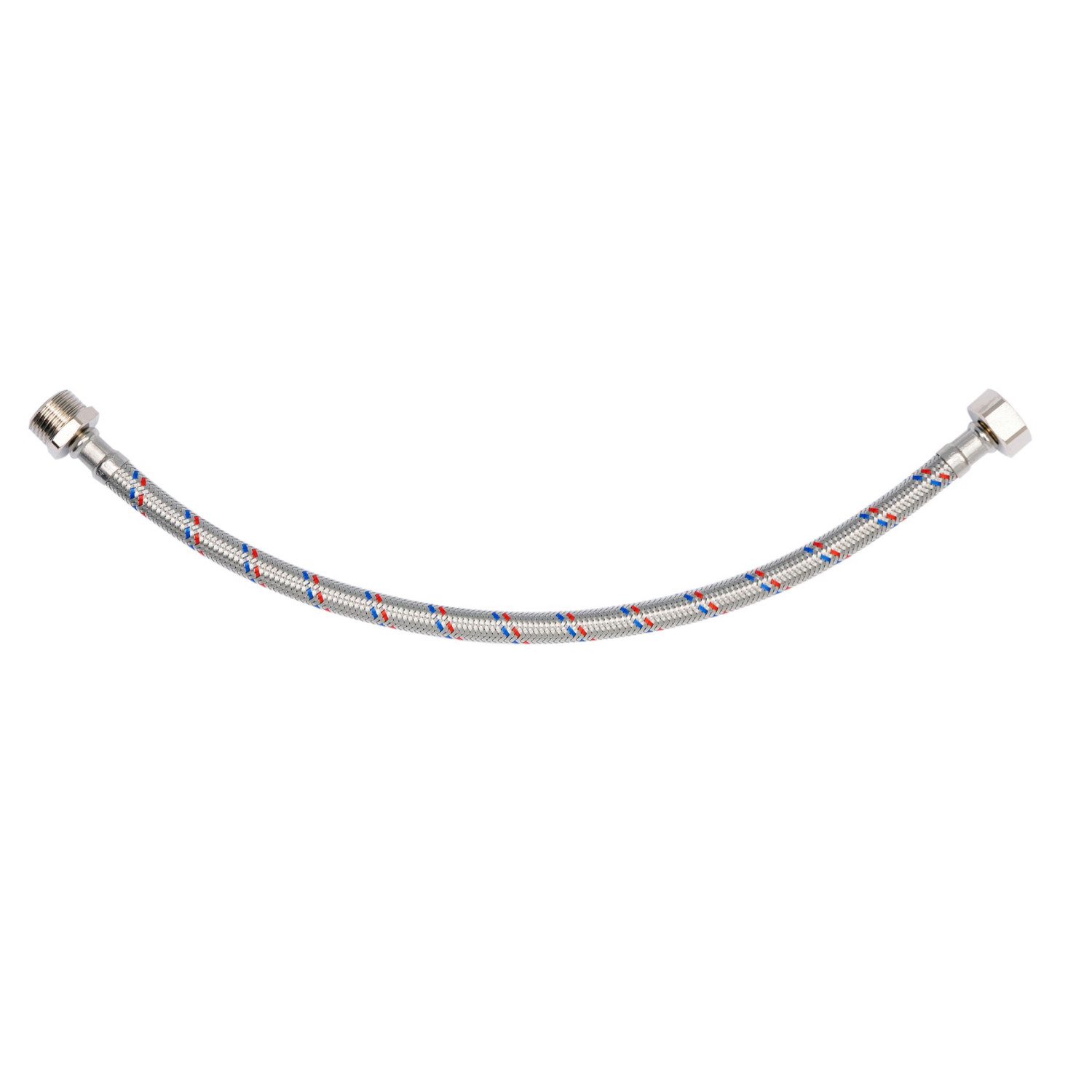 TRIZERATOP Zulaufschlauch Anschlußschlauch Inneng./Außeng. 1/2" 1/2" 500mm, Zubehör für Bad, Küche, Flexibel, Edelstahlgeflecht