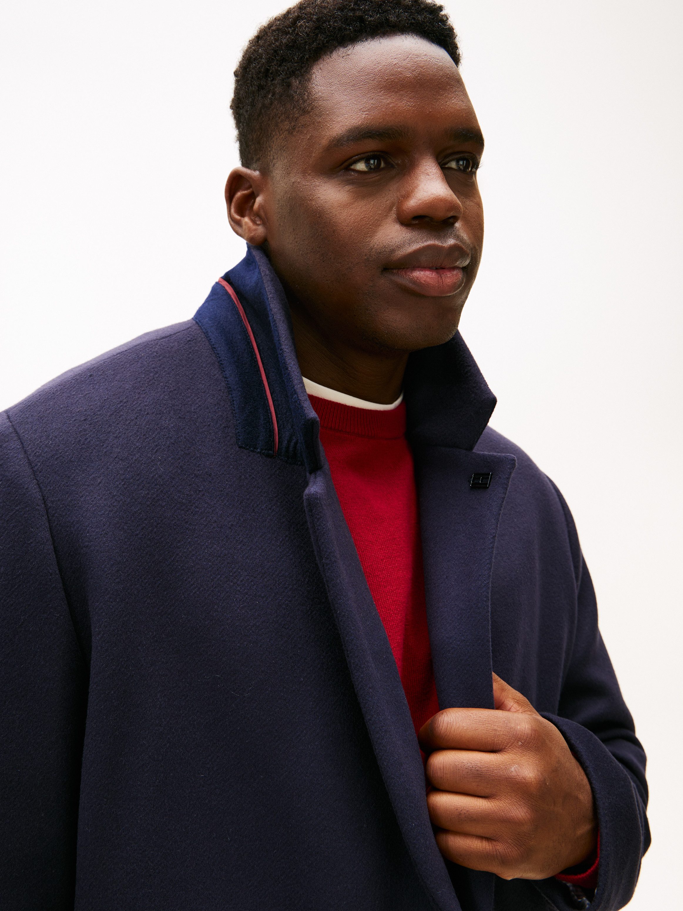 Tommy Hilfiger Big & Tall Wollmantel BT-DC WOOL MIX Große Größen, Reverskragen