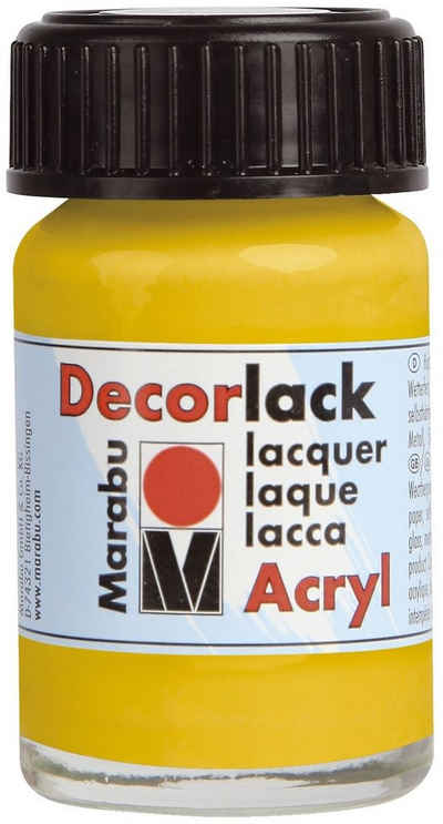 Marabu Formularblock Marabu Acryllack "Decorlack", mittelgelb, 15 ml, im Glas