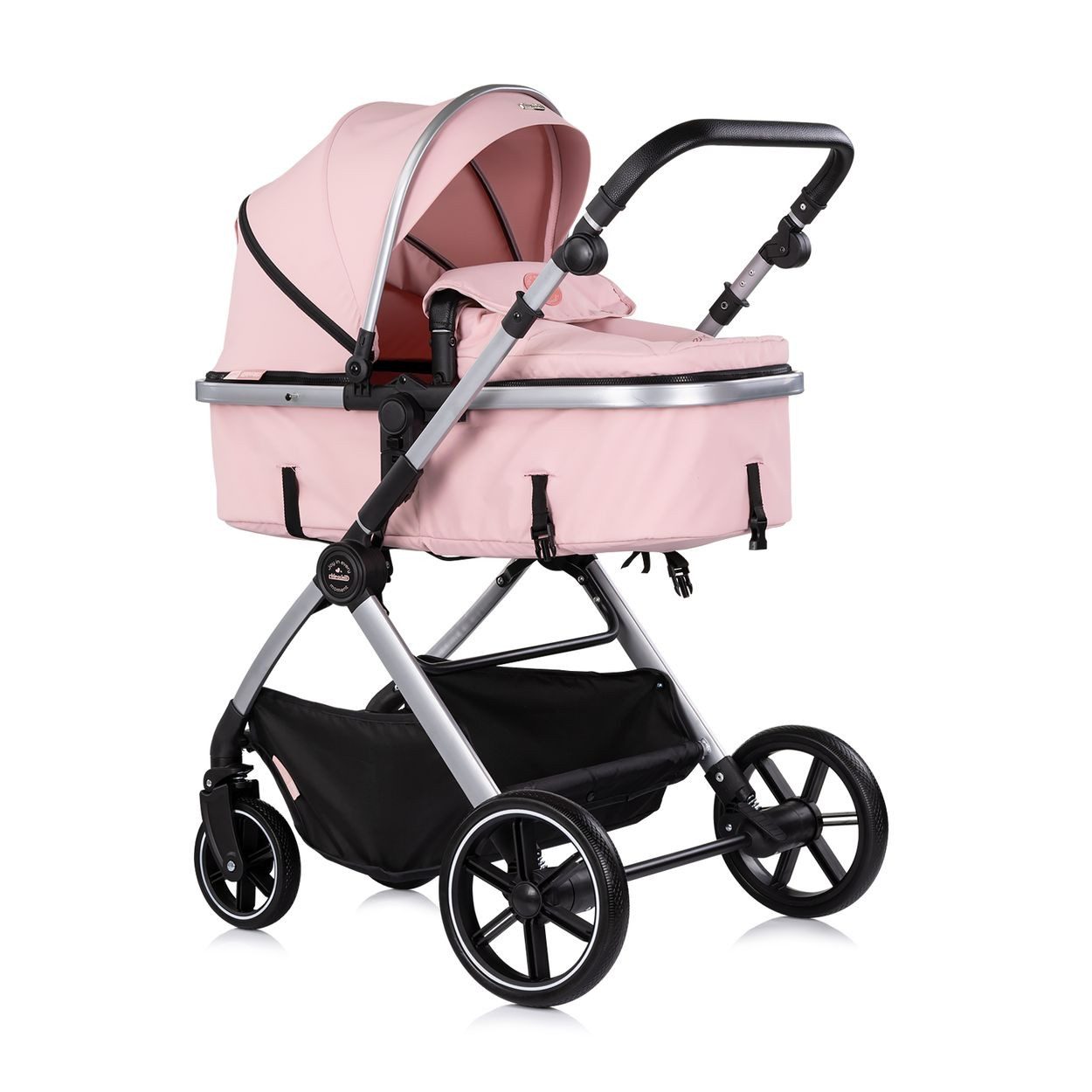 Chipolino Kombi-Kinderwagen Kinderwagen Pearl 2 in 1, umbaubar Rucksack Fußsack Korb Federung