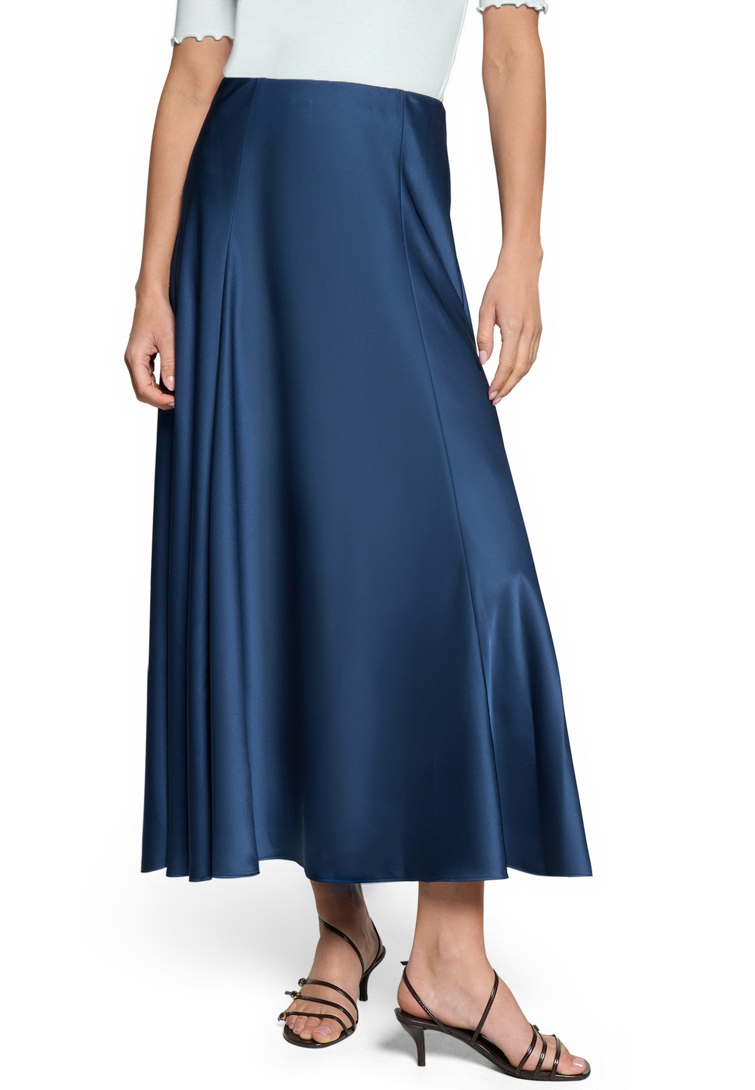 Zero Maxirock Damen mit ausgestelltem Rock Material