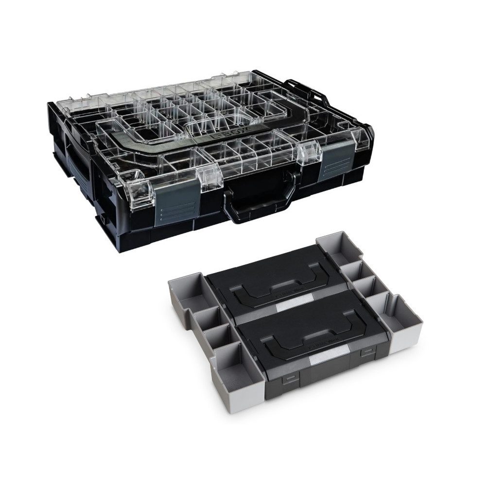 Werkzeugkoffer Bosch Sortimo L-Boxx 102 anthrazit Deckel Transparent mit Insetboxen