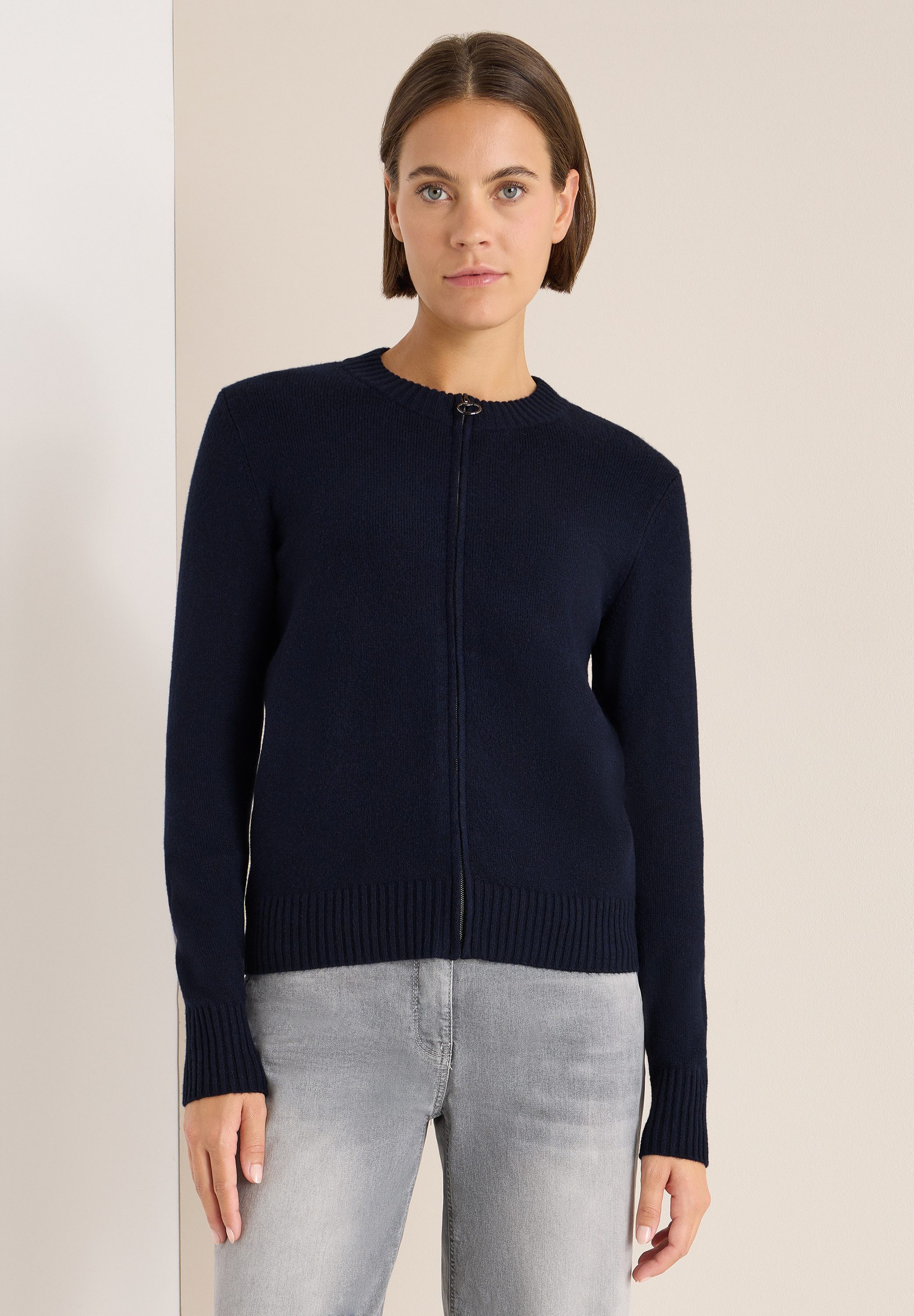 CECIL Cardigan im angenehmen Materialmix