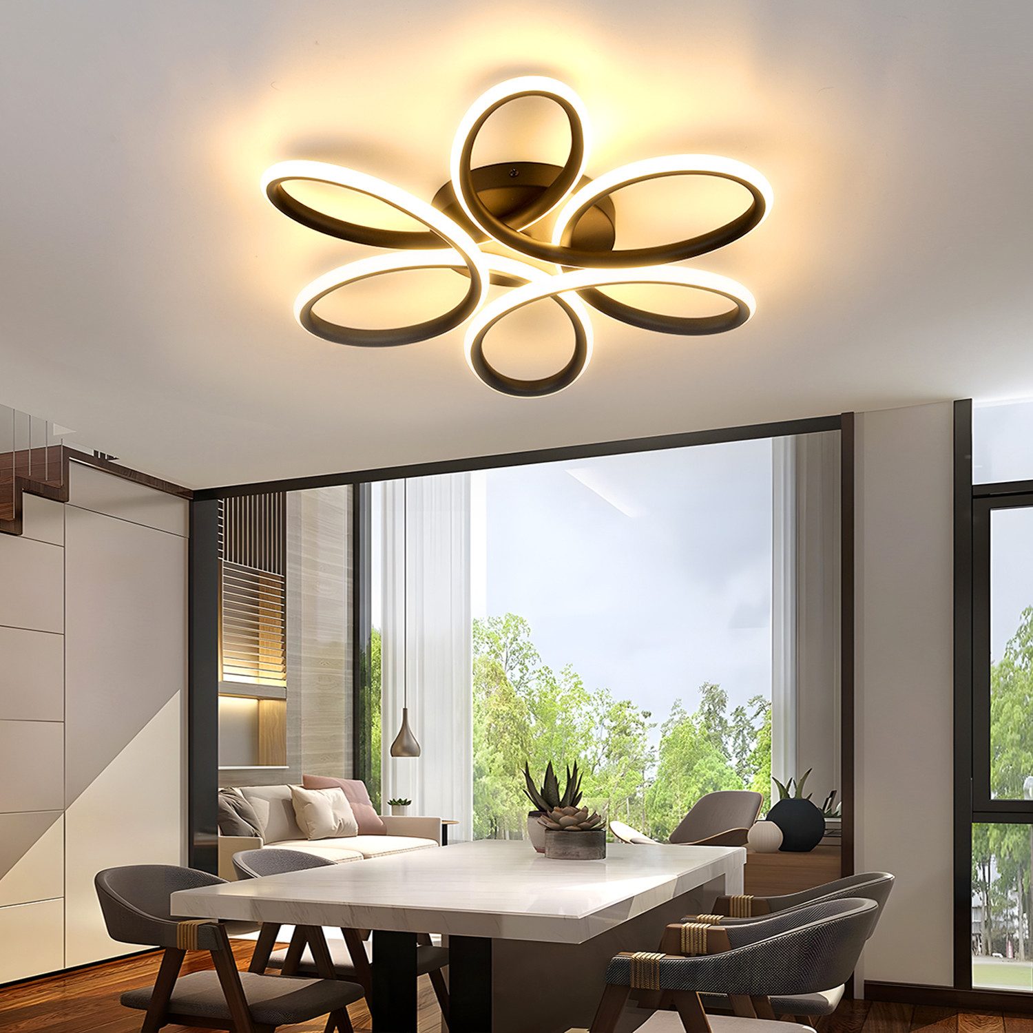 oyajia LED Deckenleuchte 60W Modern Schlafzimmer günstig online kaufen