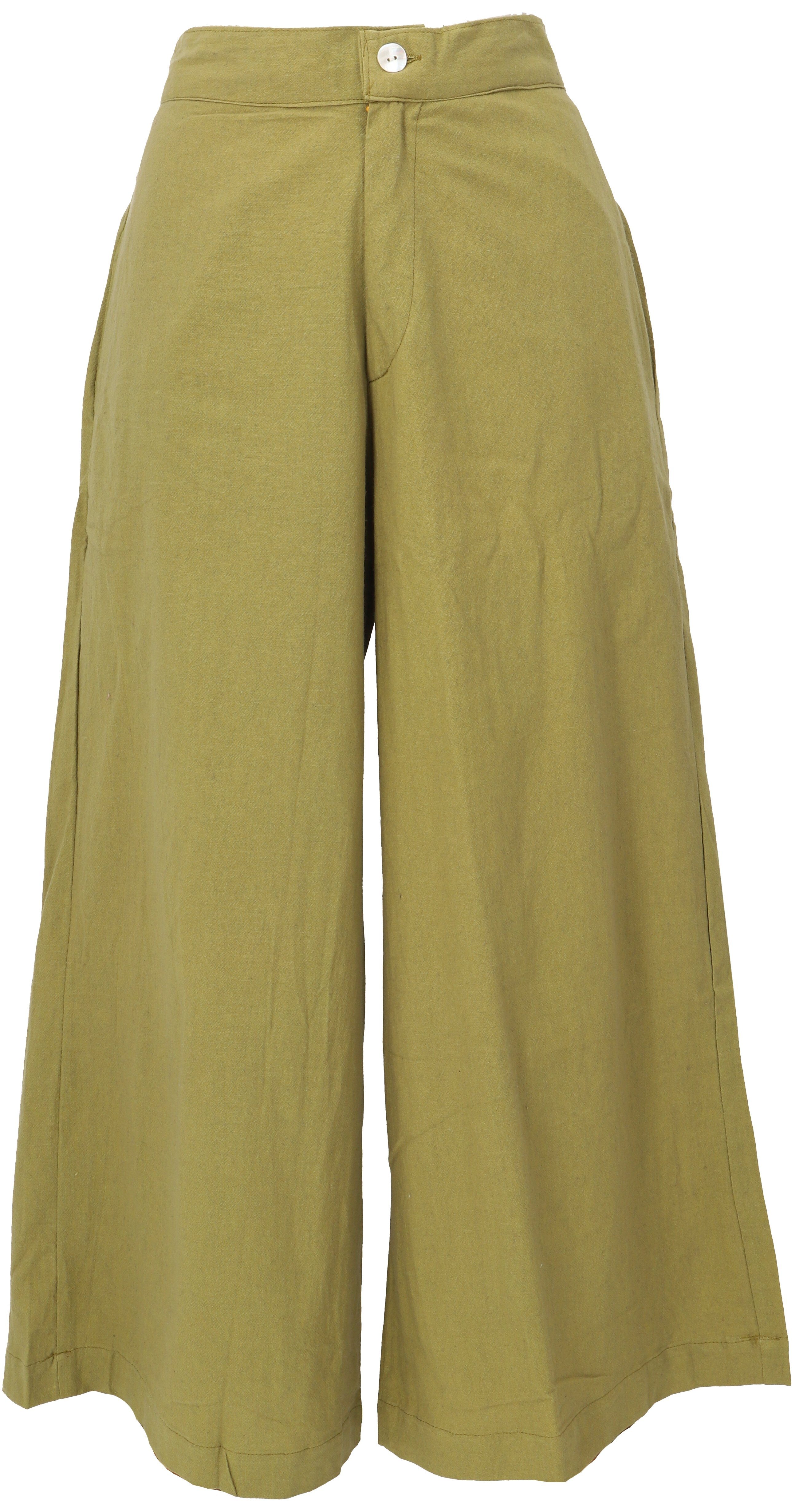 Bund, Boho hohem 7/8.. Boho, Relaxhose mit Baumwollhose Guru-Shop Bekleidung bequeme lemon alternative