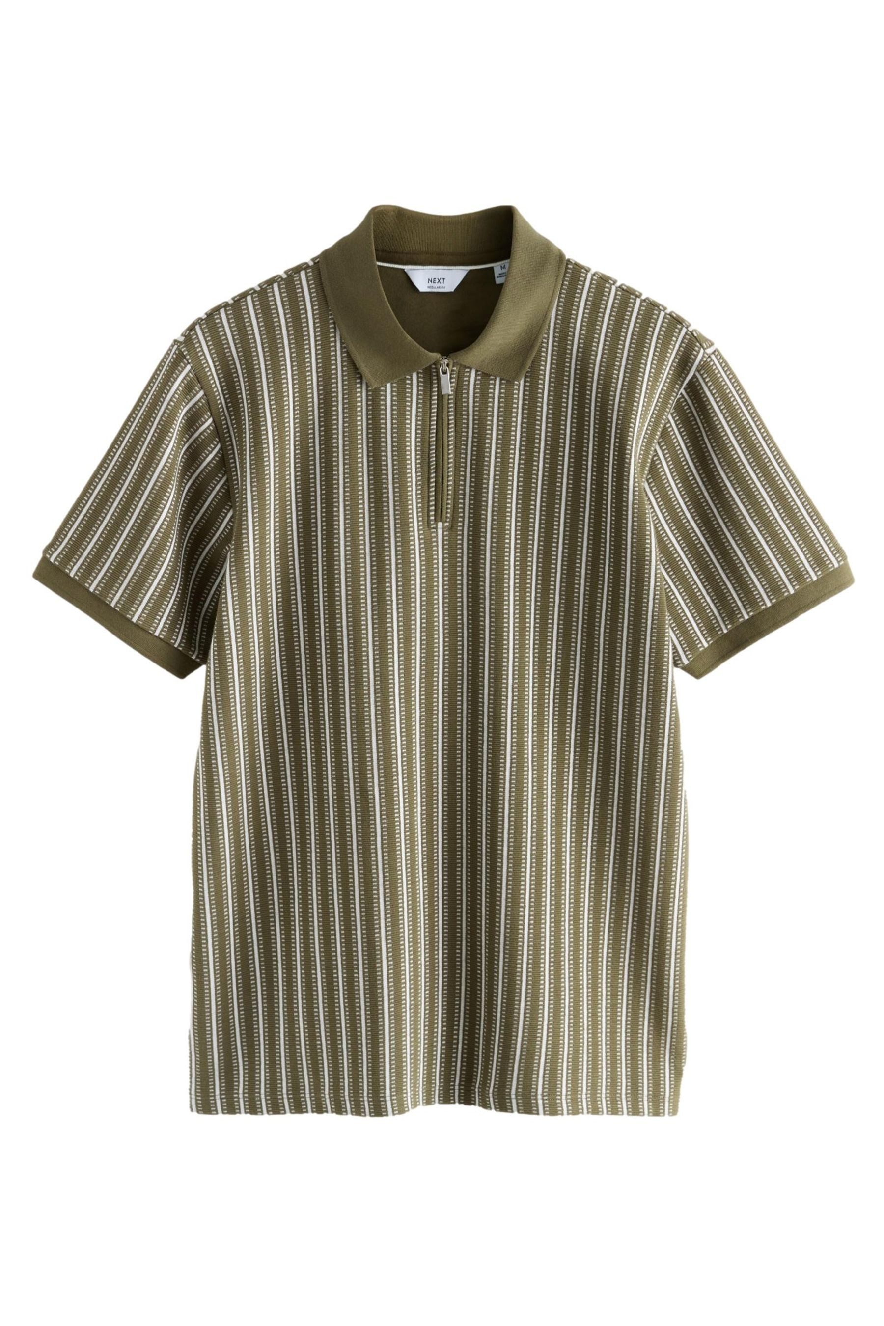 Poloshirt Poloshirt mit 1/4-RV und vertikalen Streifen