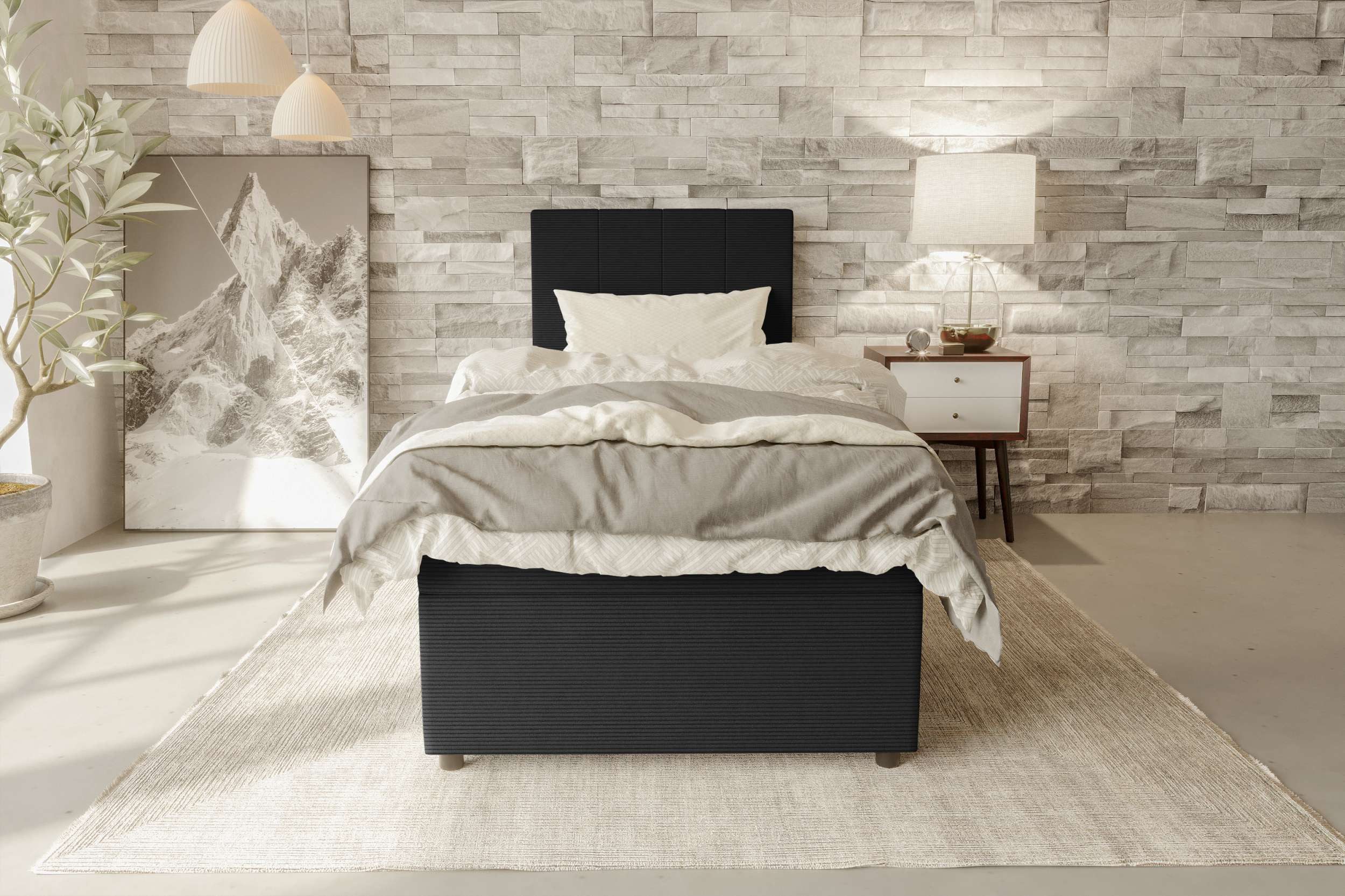 99rooms Boxspringbett Kira Mini (Schlafzimmerbett, Bett), 90/120x200 cm, in günstig online kaufen