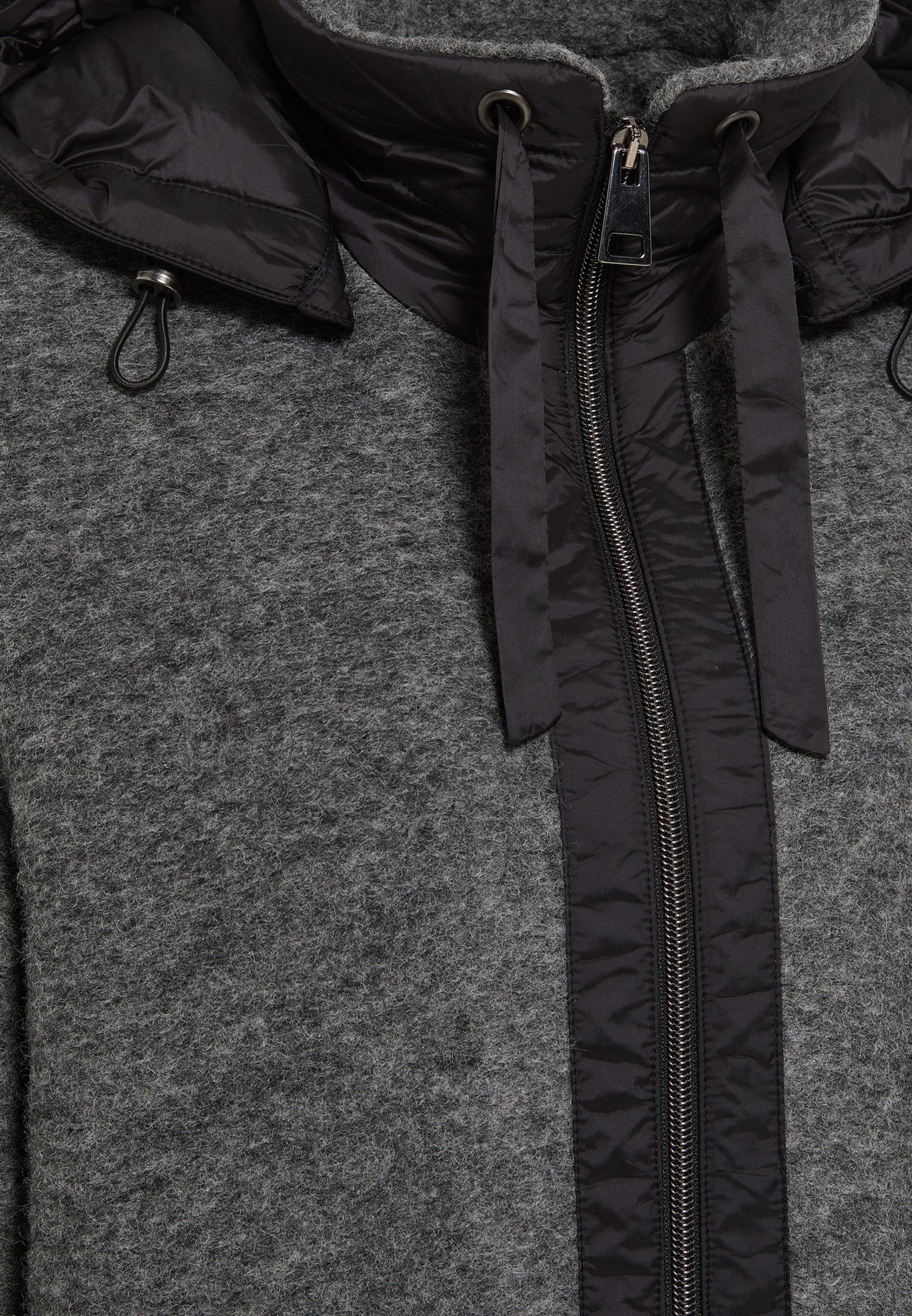 Barbara Lebek Wollmantel Wolljacke mit Kapuze