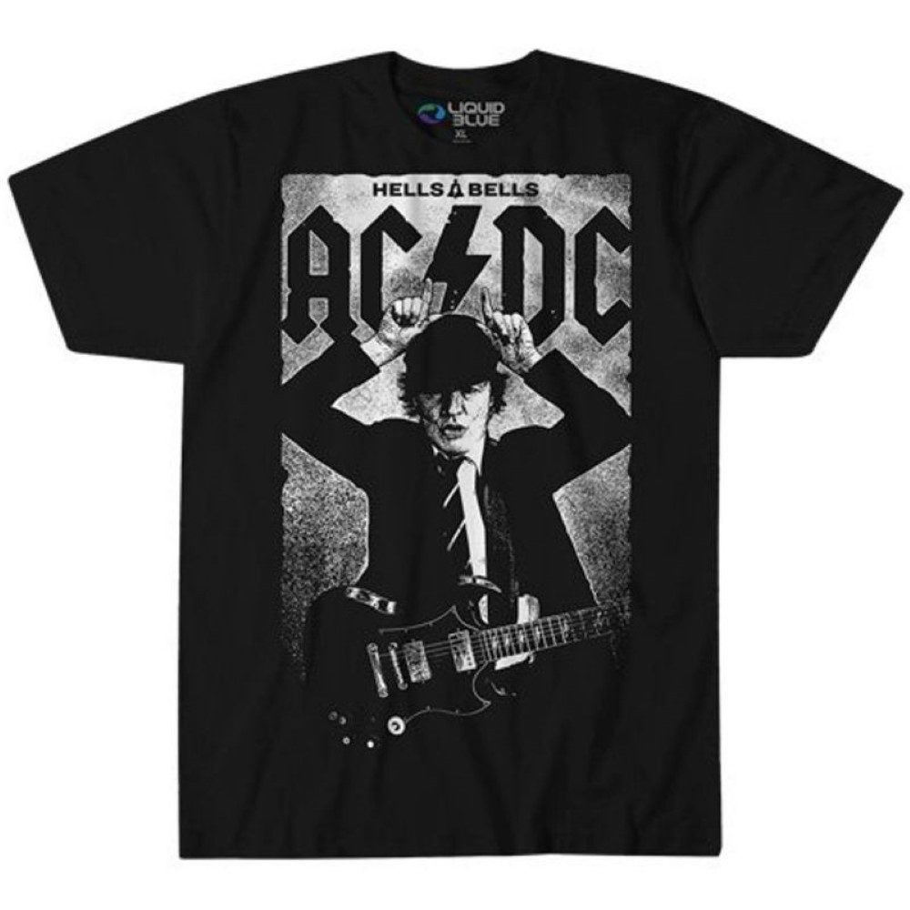 Liquid Blue T-Shirt AC/DC - Angus Young Poster mit lizensiertem Print