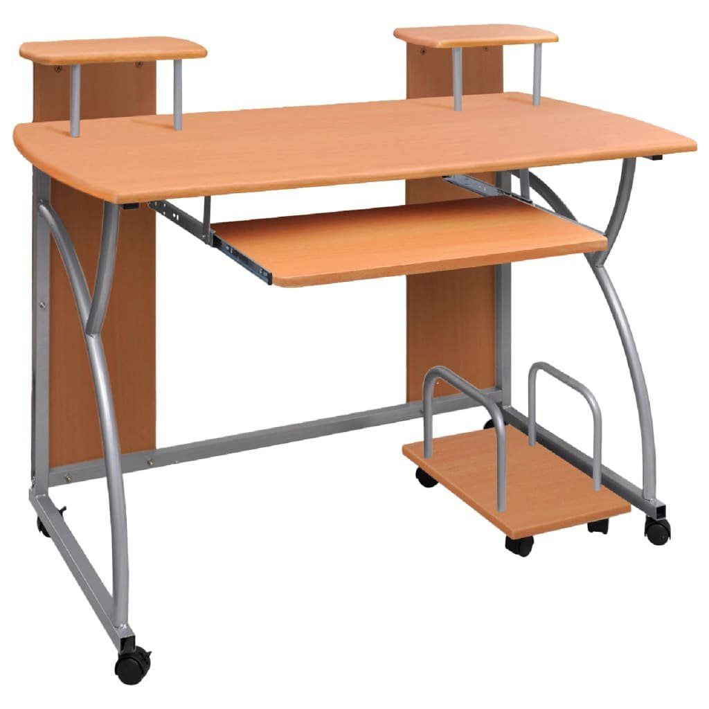 Braun Holzwerkstoff Schreibtisch Computertisch Schreibtisch 110x52x88,5 vidaXL cm