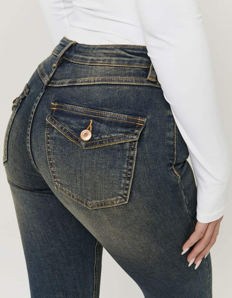 Tally Weijl Bootcut-Jeans SPADEBOOTY Baumwollmischung, Mid Waist