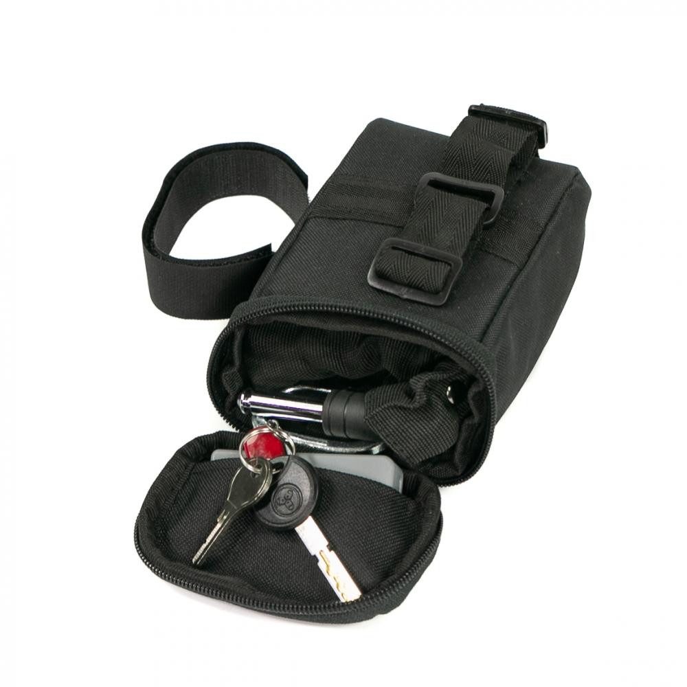 Haberland Satteltasche Haberland Tasche für Schlosskette unter Sattel schwarz - sichere, plat
