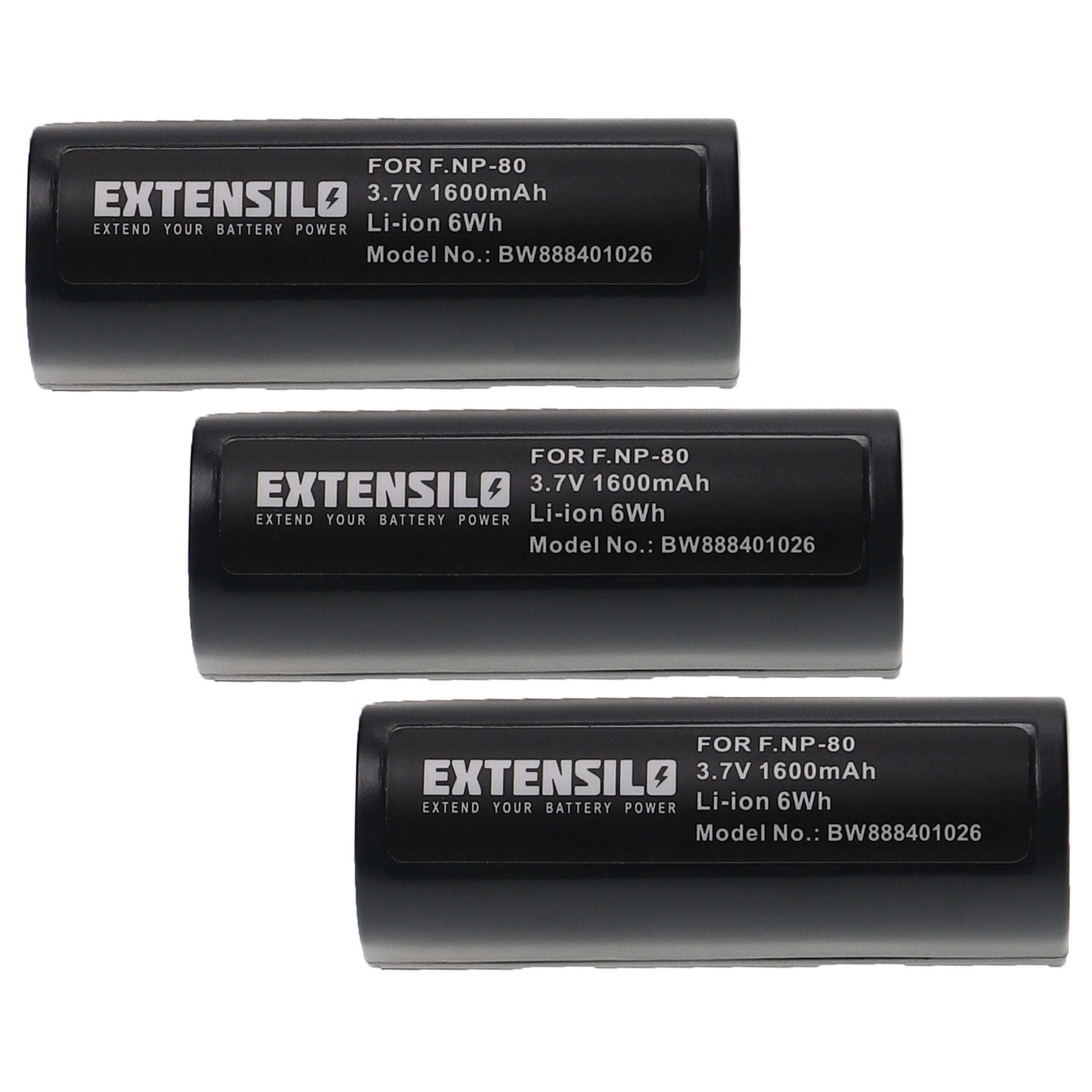 Akku Ersatz für Leica NP-80 für Digitalkamera / Kamera (1600 mAh, 3,7 Kamera-Akku