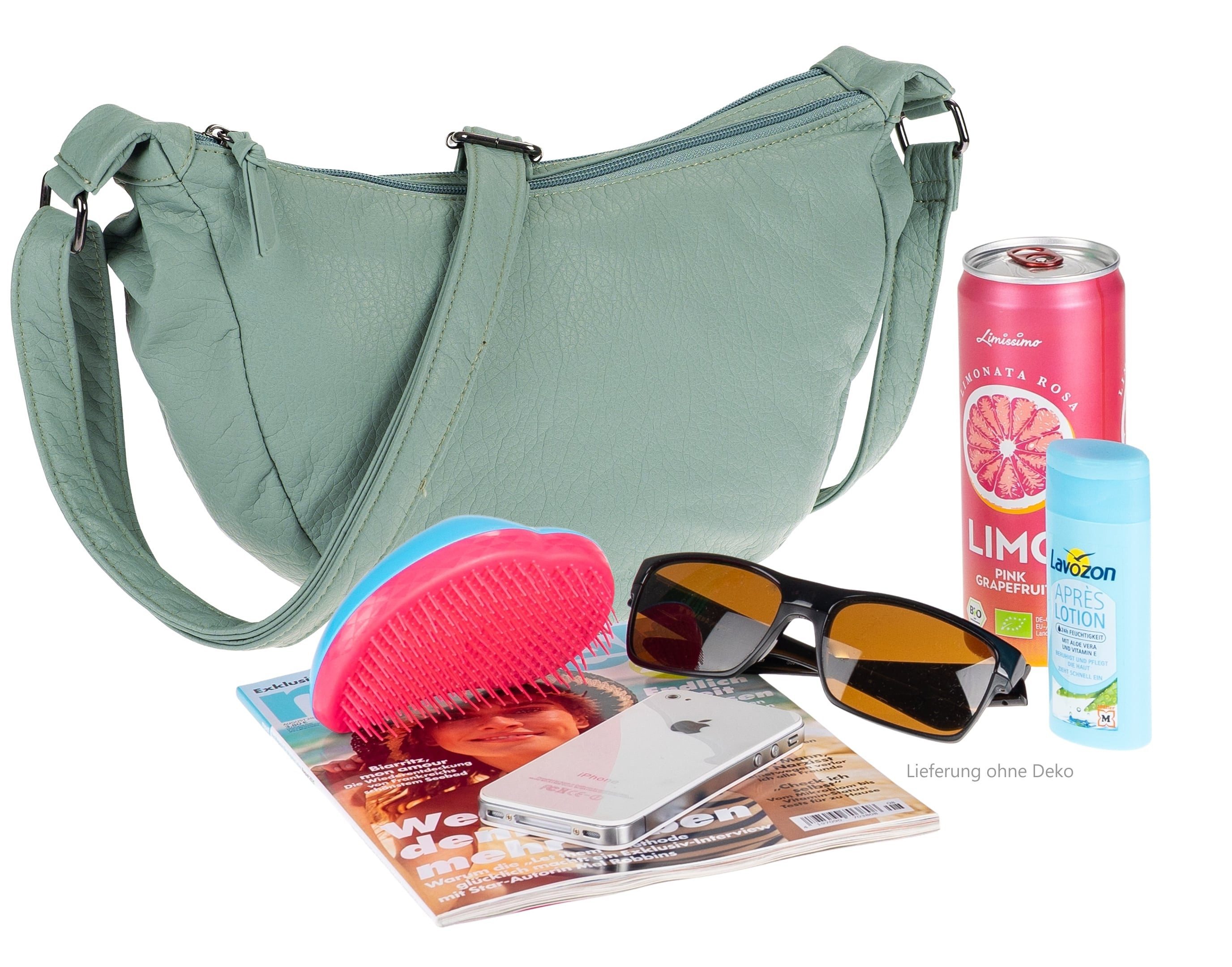 Alessandro Salvatore Handtasche Damen Schultertasche Halbmond Form Umhängetasche – Bild 4 von 5