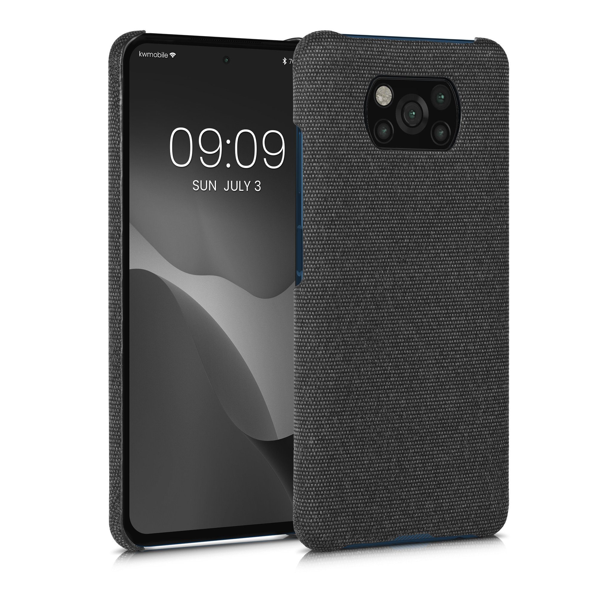 kwmobile Handyhülle Hülle für Xiaomi Poco X3 NFC / Poco X3 Pro, Stoff Cover Case im Design