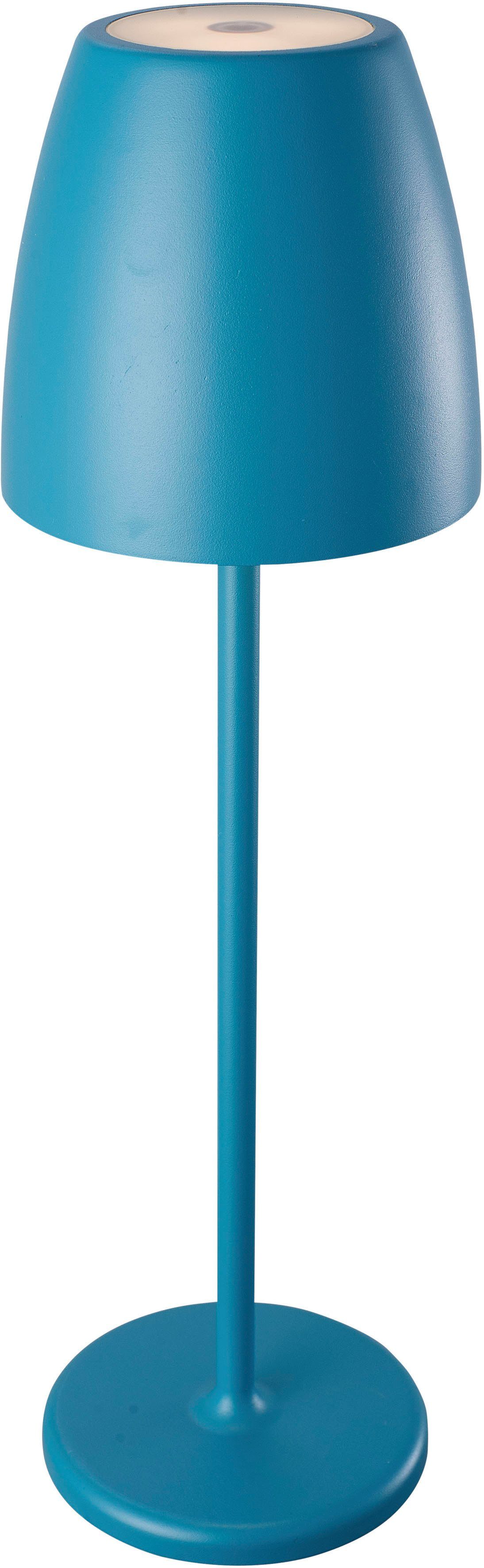 niermann LED Tischleuchte MEGATRON TAVOLA in Design Elegantes Farben Akku LED Helligkeitsstufen, fest mehrere integriert, TL 2W-200lm/827 fünftrendigen Petrol, IP54