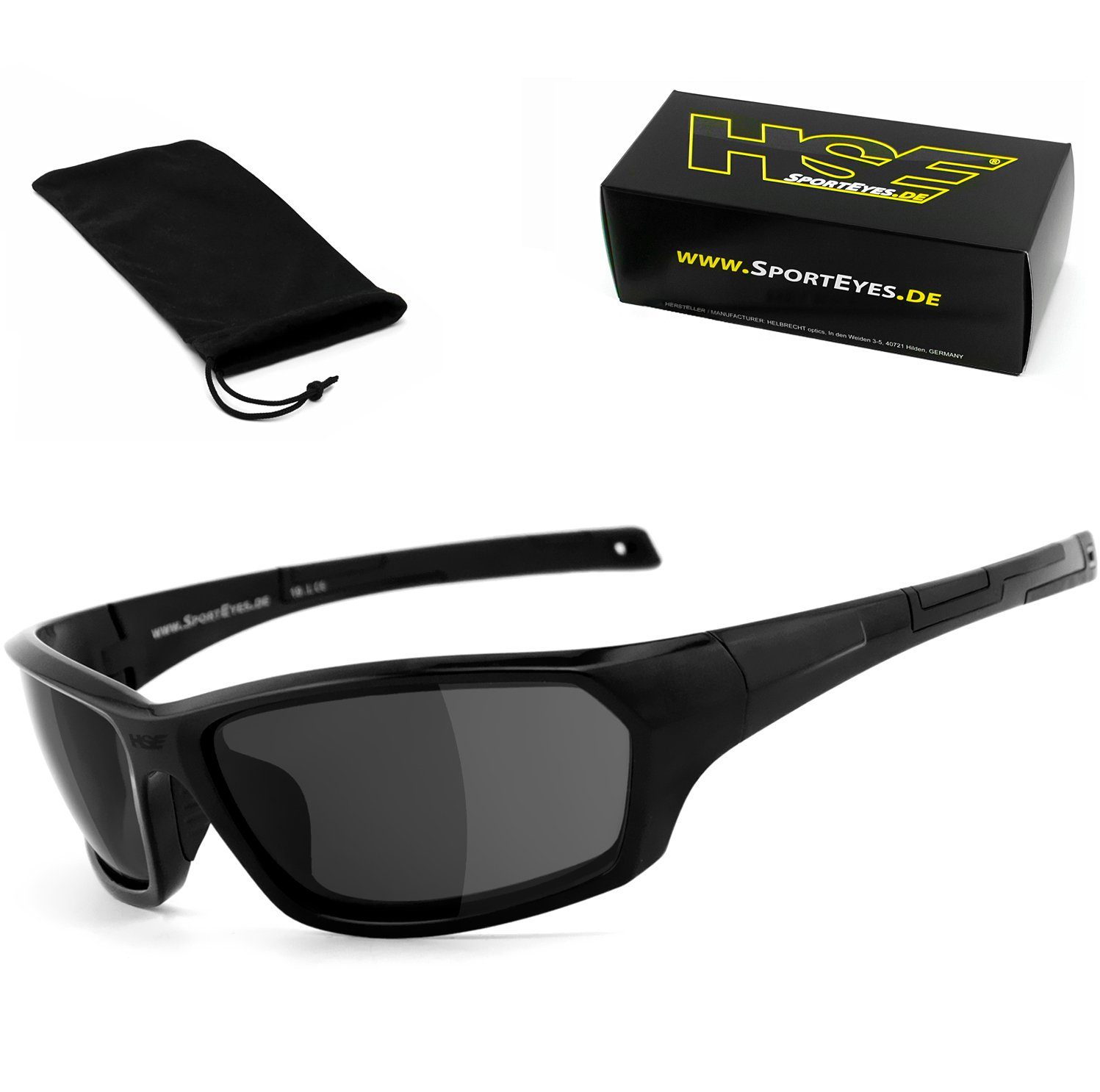 Sportbrille Besonders Steinschlagbeständig Passform SportEyes ergonomische durch Kunststoff-Sicherheitsglas, HSE - AIR-STREAM,