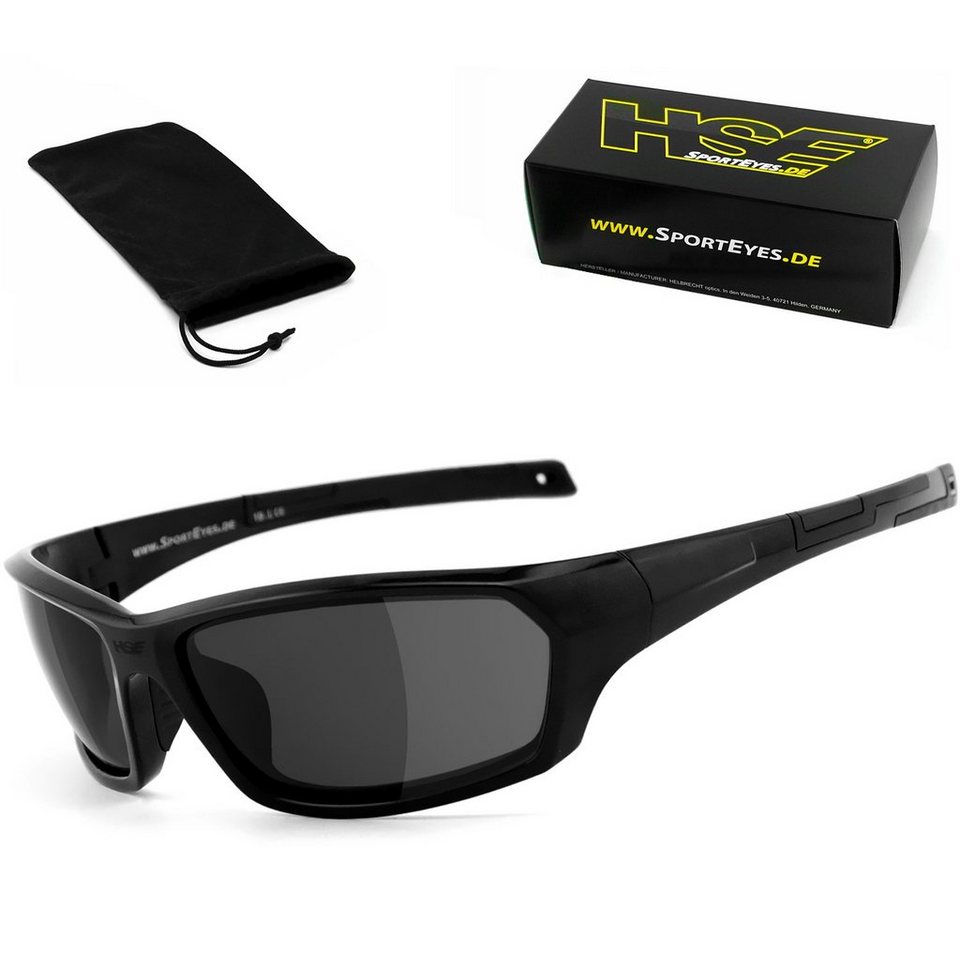 HSE - SportEyes Sportbrille AIR-STREAM, Steinschlagbeständig durch  Kunststoff-Sicherheitsglas, Besonders ergonomische Passform