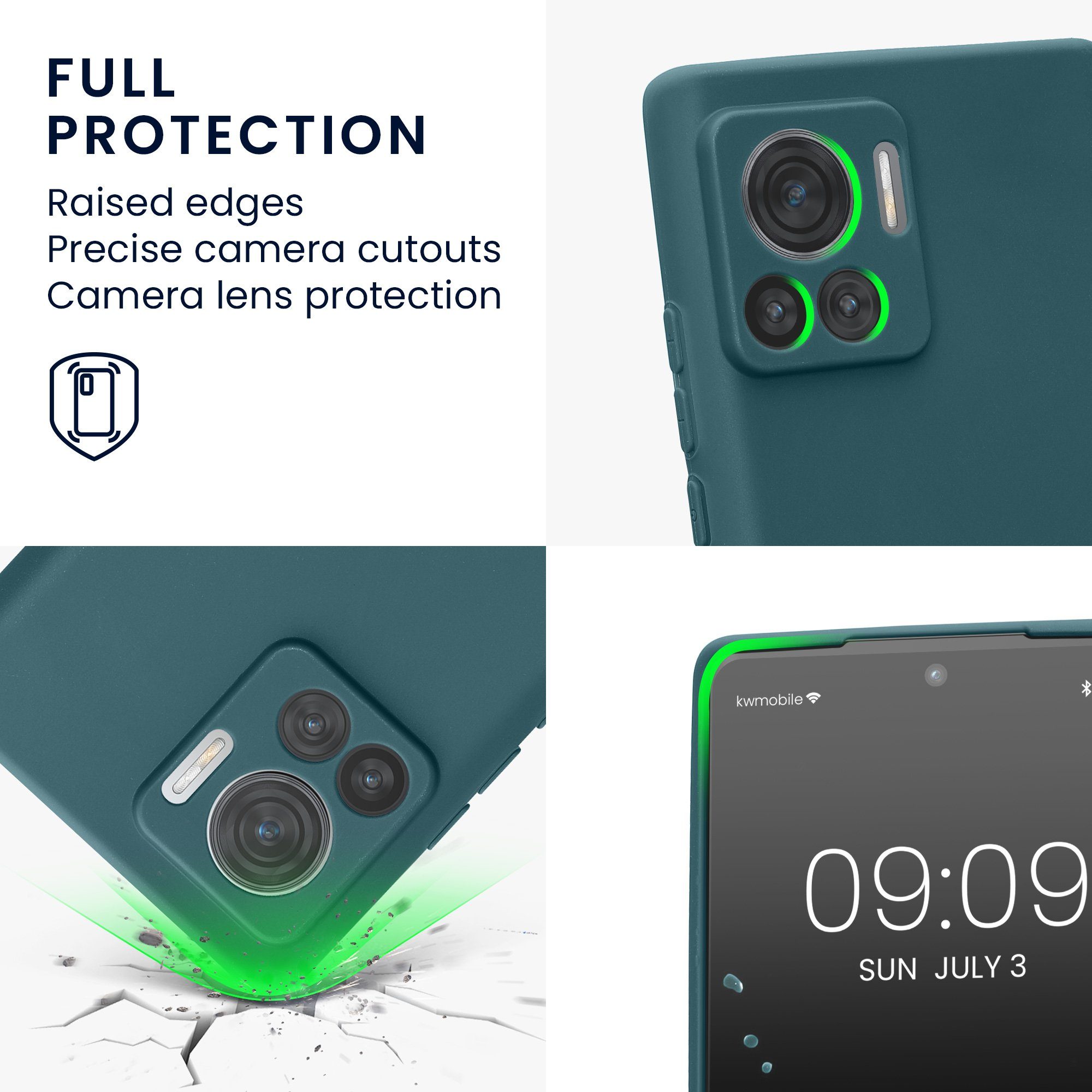 kwmobile Handyhülle Handyhülle für Motorola Edge 30 Ultra Hülle, Weiches Handy Silikon Case - Schutzhülle Cover