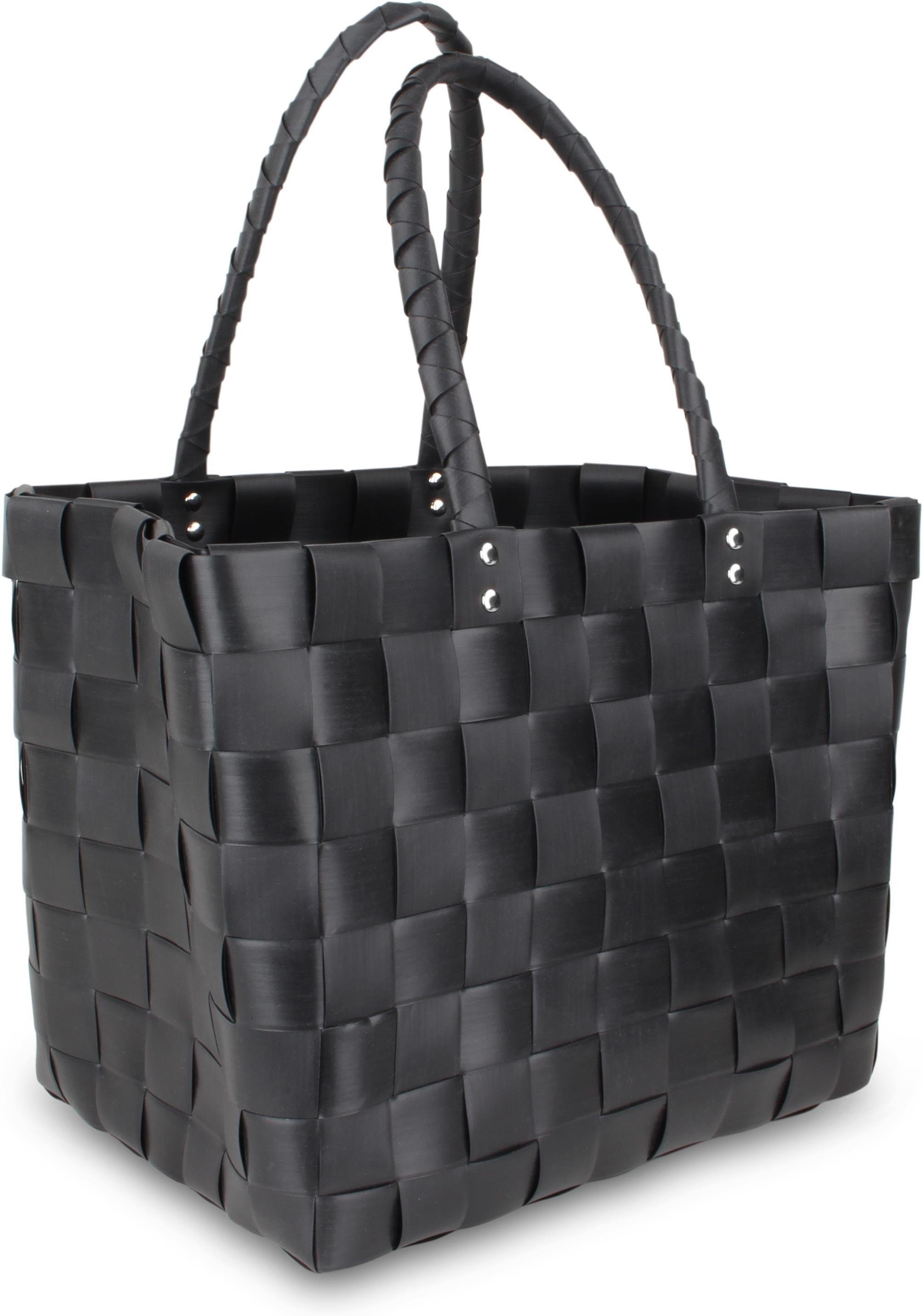 Shopper 20 Innentasche mit mit Einkaufskorb Black Flecht-/Einkaufskorb Innentasche, normani Money stabiler l,