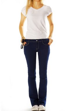 be styled Bootcut-Jeans Hüftjeans Bootcut Jeanshose Stretchjeans - Damen -j18g mit Stretch-Anteil, 5-Pocket-Style