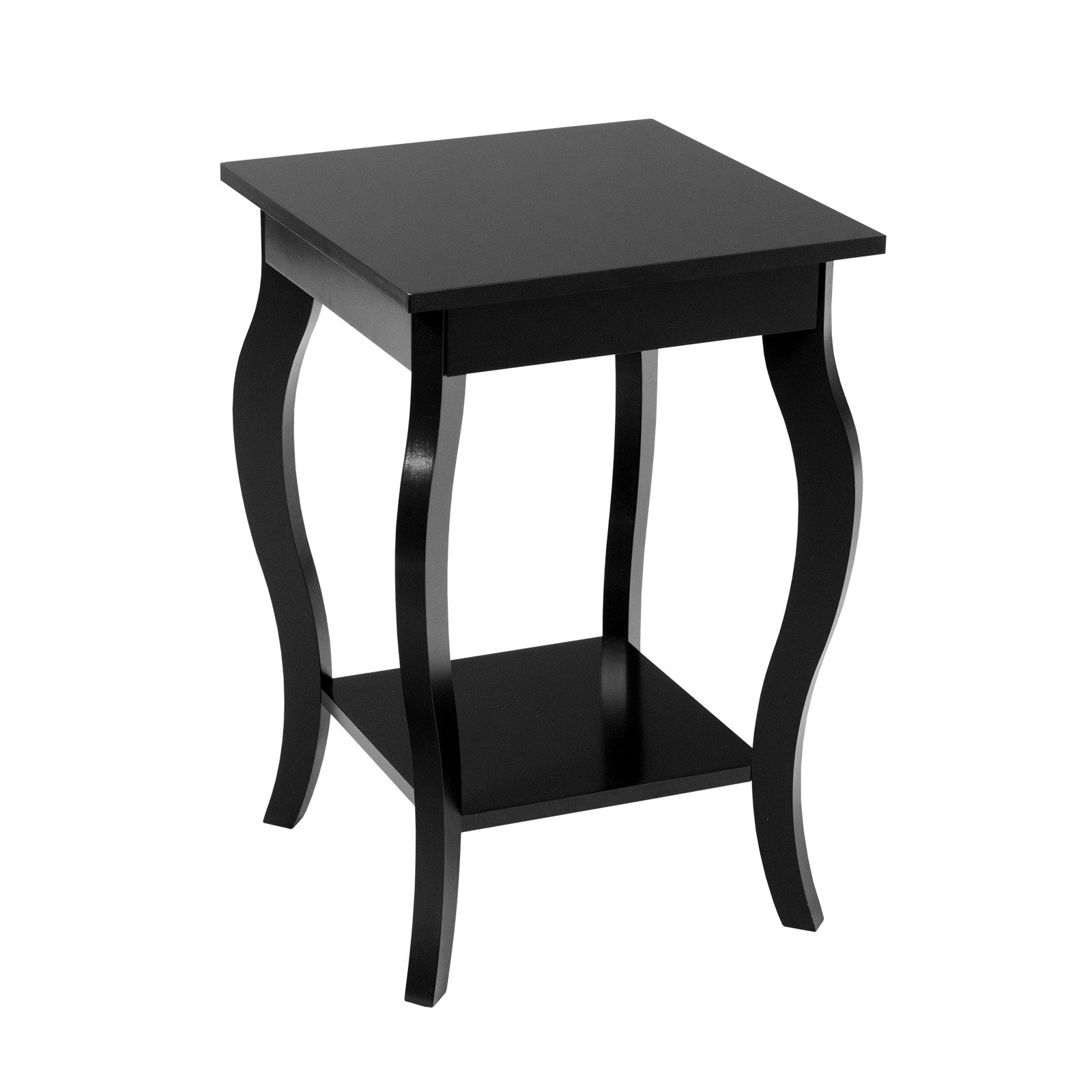 COSTWAY Nachttisch (1-St), mit Ablage, 2 Ebene Beistelltisch Holz, 40x40x60cm