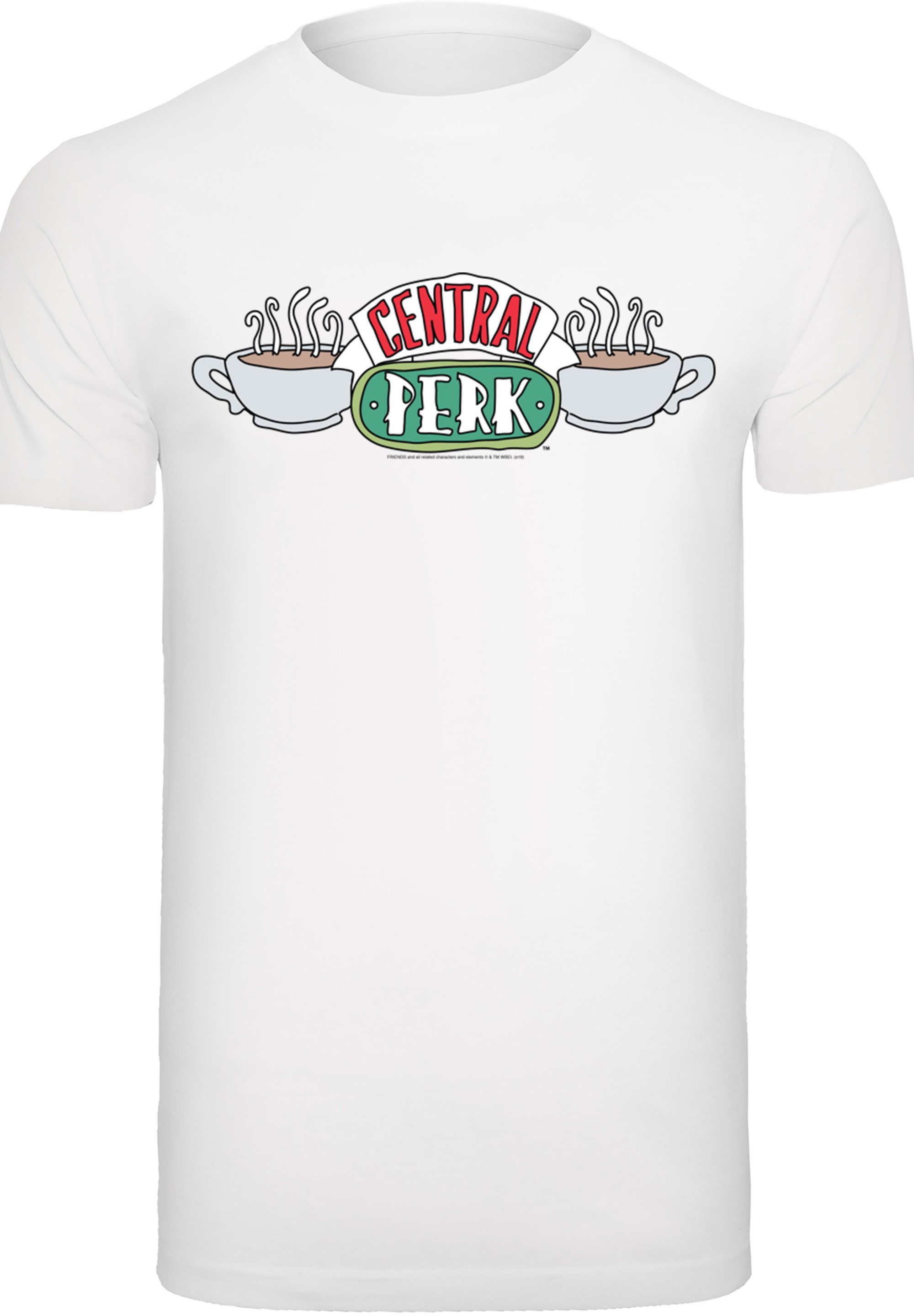 F4NT4STIC T-Shirt Friends Perk Central Herren,Premium Merch,Regular-Fit,Basic,Bedruckt Sketch weiß