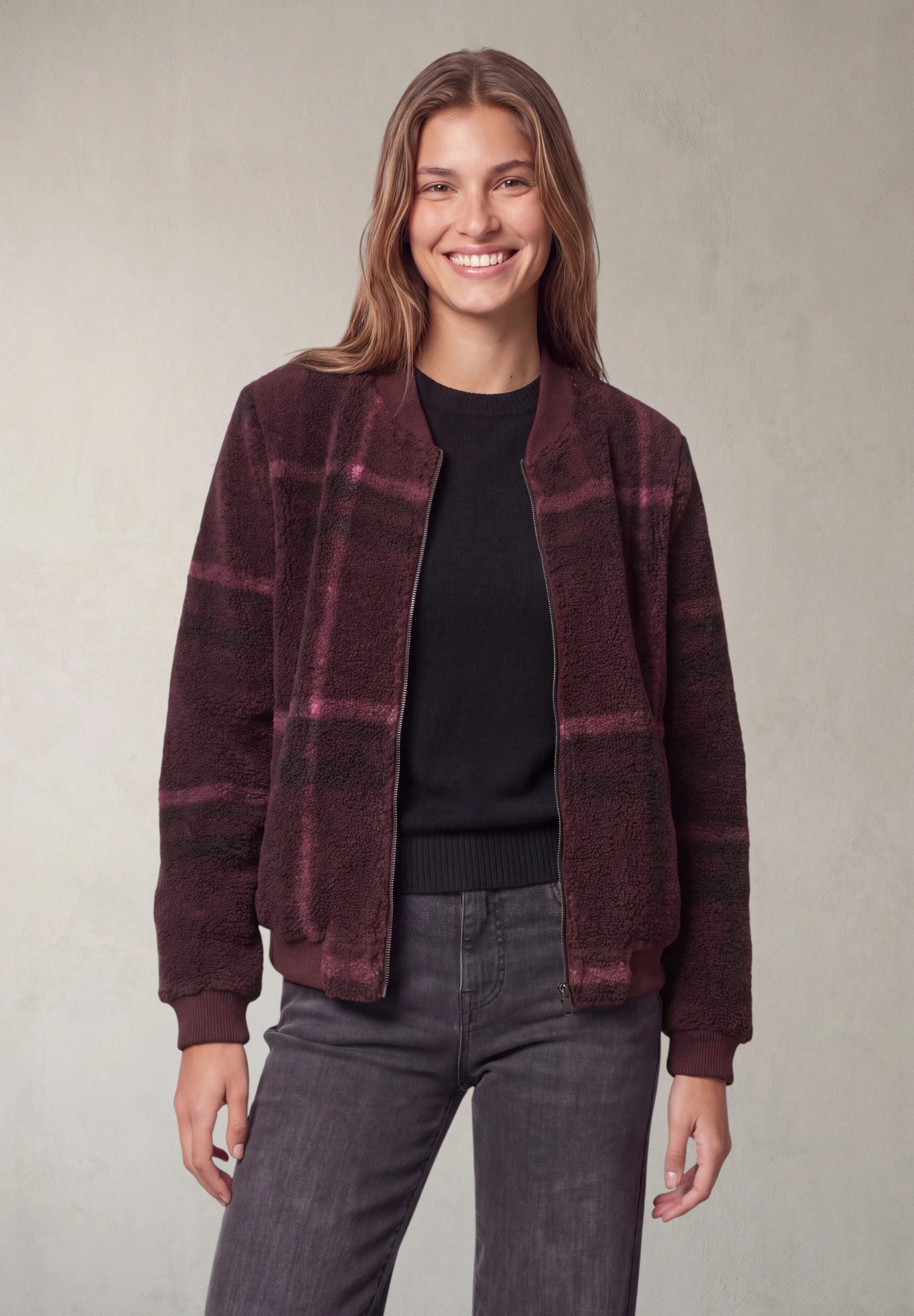 STREET ONE STUDIO Kurzjacke mit Karomuster