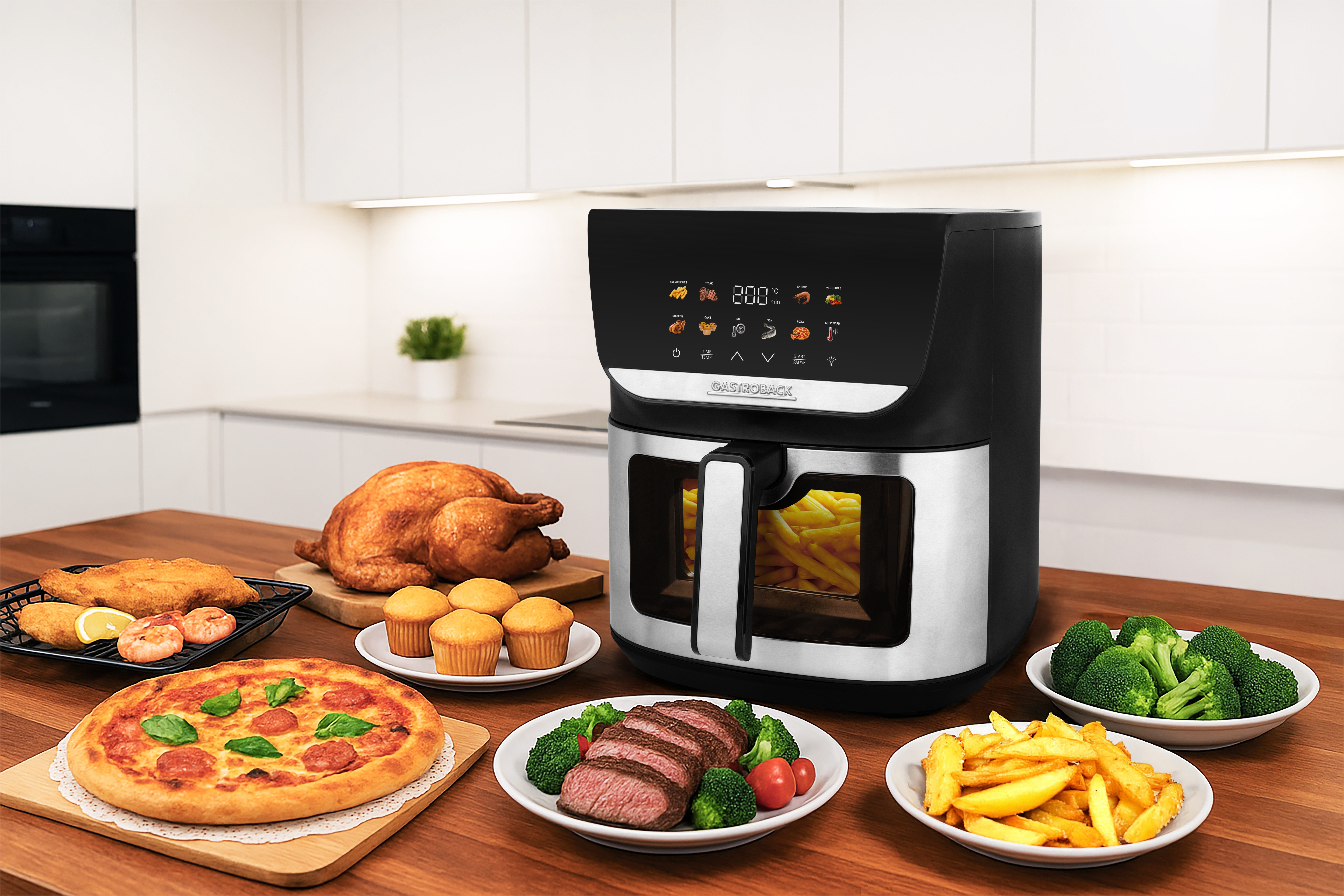 Gastroback Heißluftfritteuse 42585 HEAT & CRISP FAMILY 8 L, 2000 W