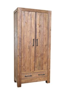 dynamic24 Garderobenschrank Garderobenschrank BANDA Teak natur