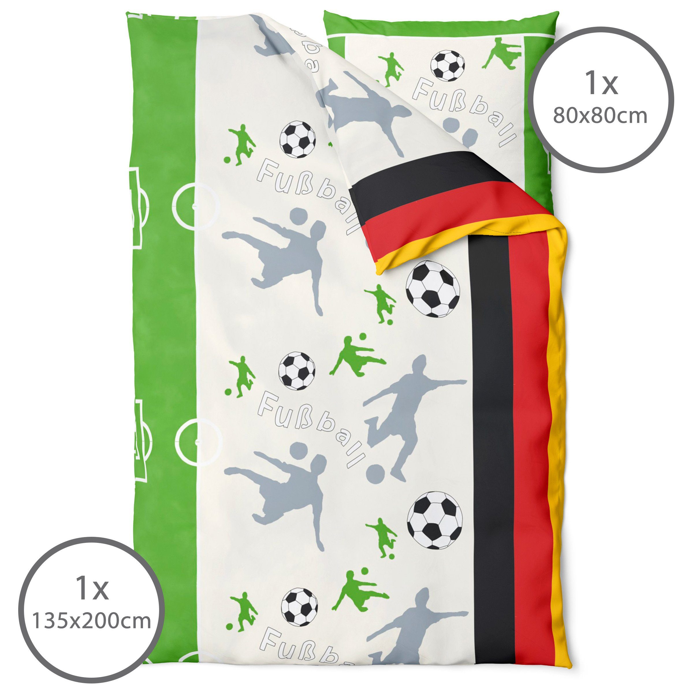 LINKHOFF Kinderbettwäsche Fußball Bettwäsche 135x200 + günstig online kaufen