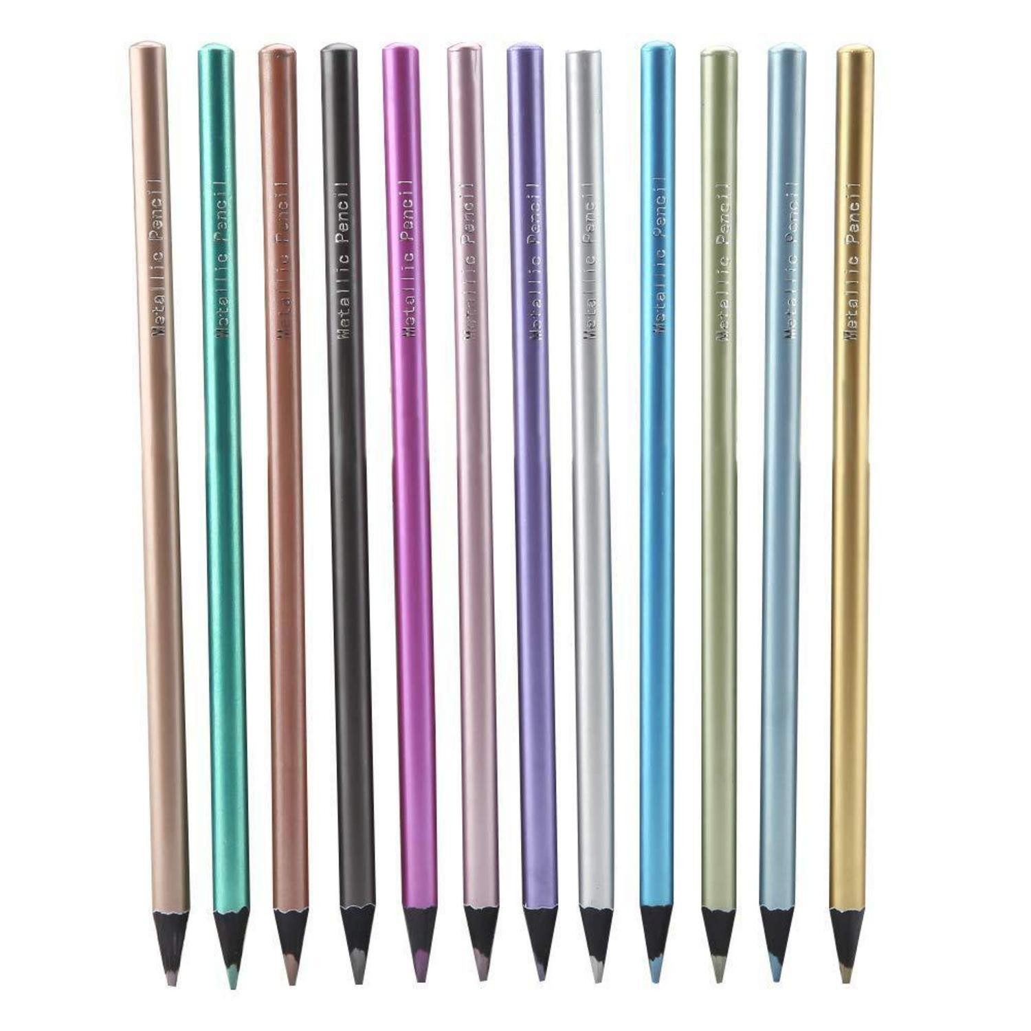 LuxusKollektion Buntstift Metallic-Buntstifte 12er Set