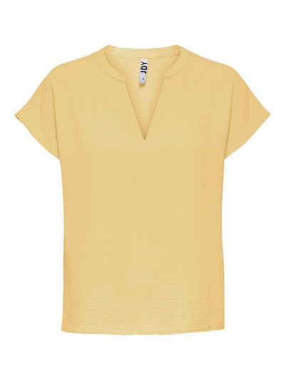 JACQUELINE de YONG Blusenshirt Einfarbige Kurzarm Bluse V-Ausschnitt Blusenshirt Blouse JDYLION (1-tlg) 3986 in Sand
