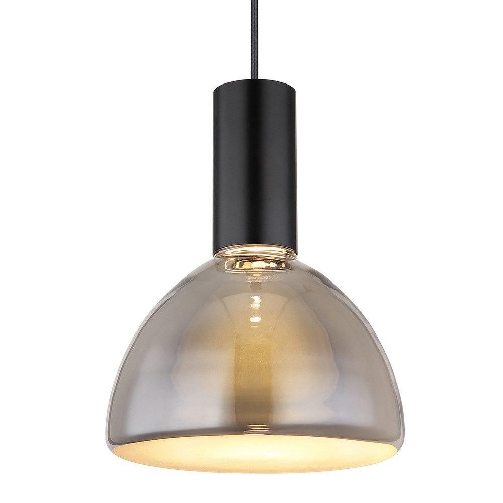 GLOBO LIGHTING Hängeleuchte, LED-Leuchtmittel fest verbaut, Pendelleuchte Hängelampe Deckenlampe Wohnzimmerlampe Glas Rauchfarbe D