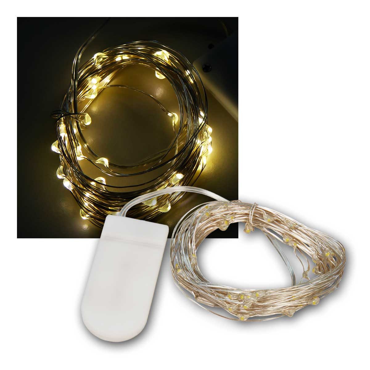 McShine LED-Lichterkette LED Draht-Lichterkette "Micro", 50 LEDs, warmweiß günstig online kaufen