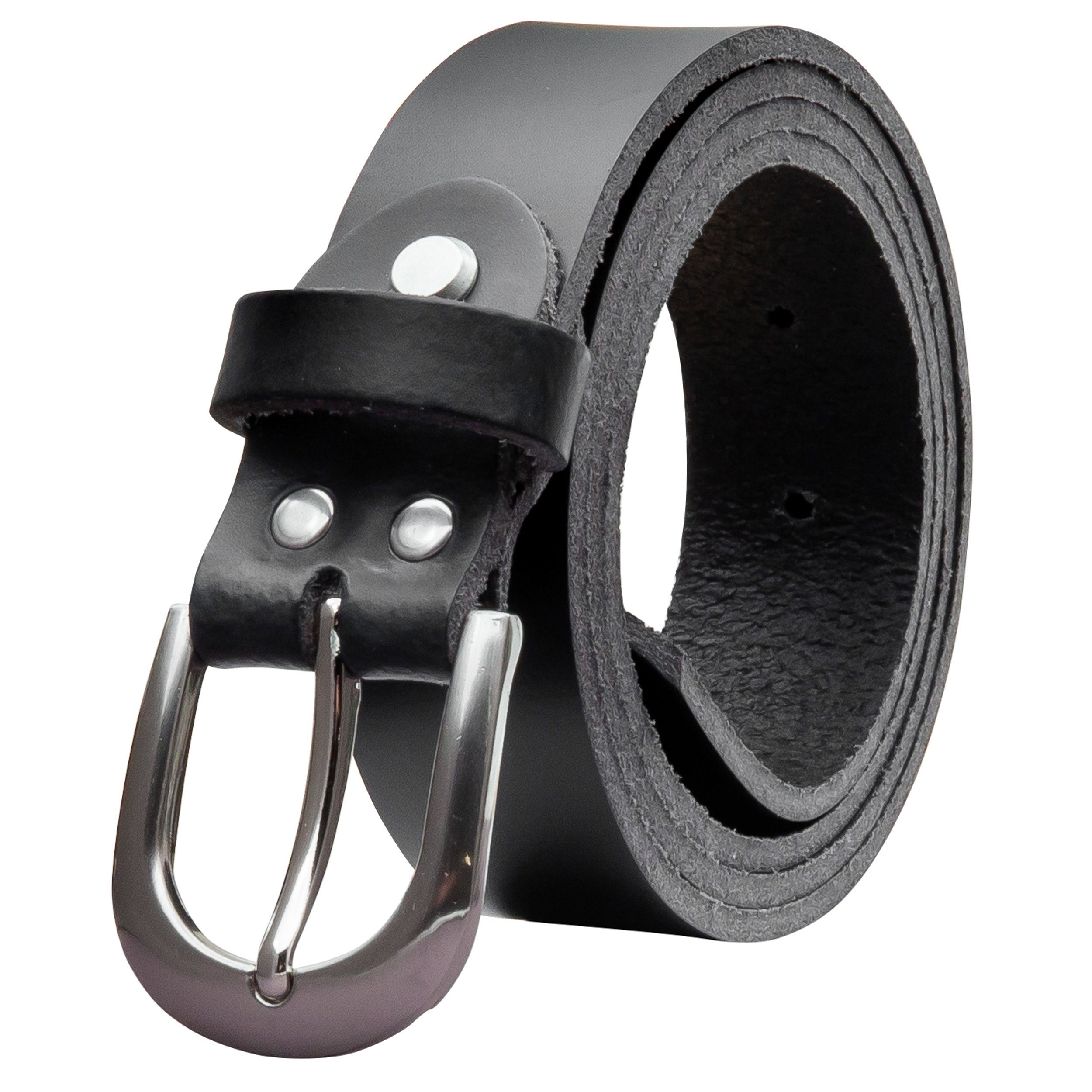 Ledergürtel OM38-PL-Schwarz